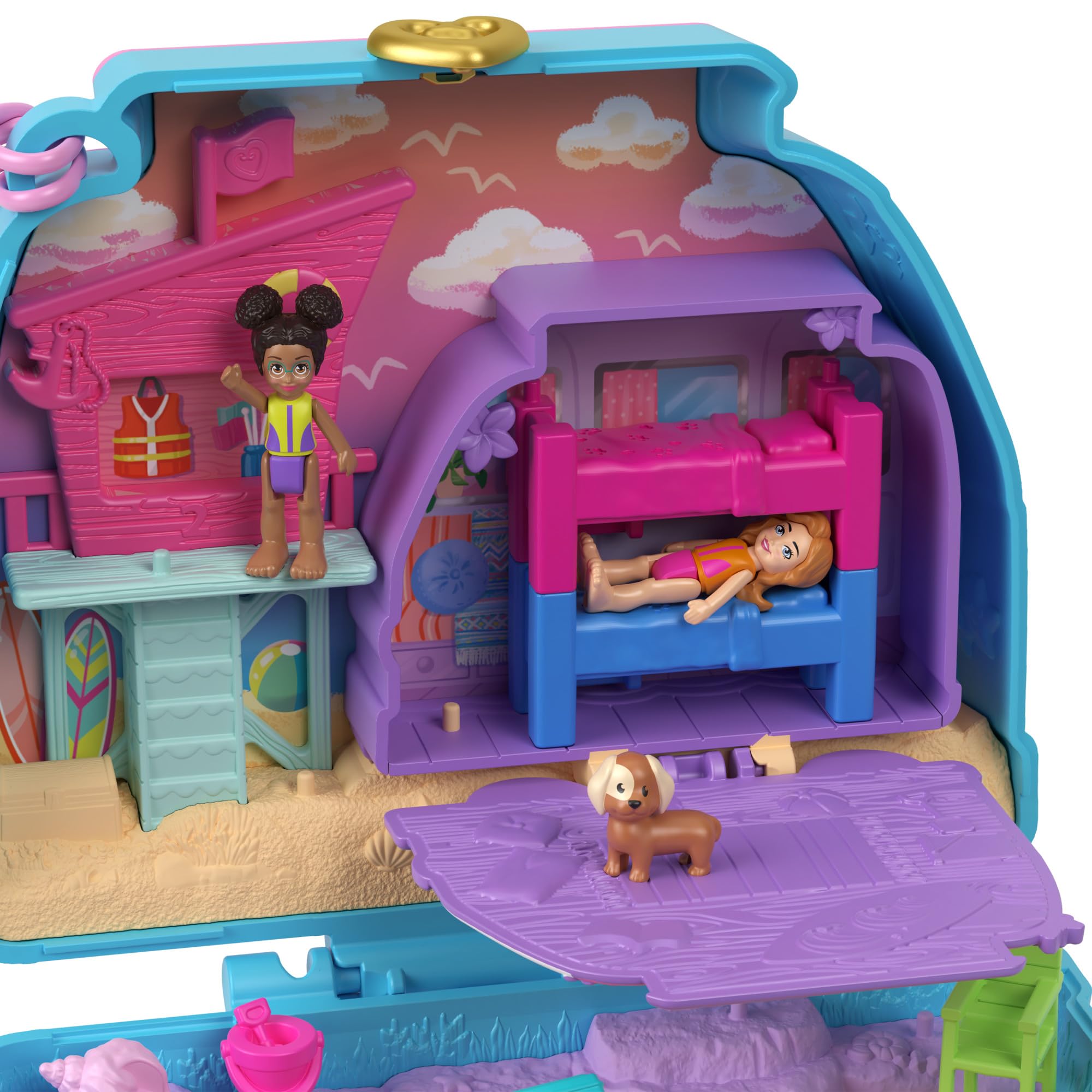 Foto 6 pulgar | Muñecas De Bolsillo Y Set De Juego Toy Polly Seaside Puppy Ride Con 11 Unidades - Venta Internacional.
