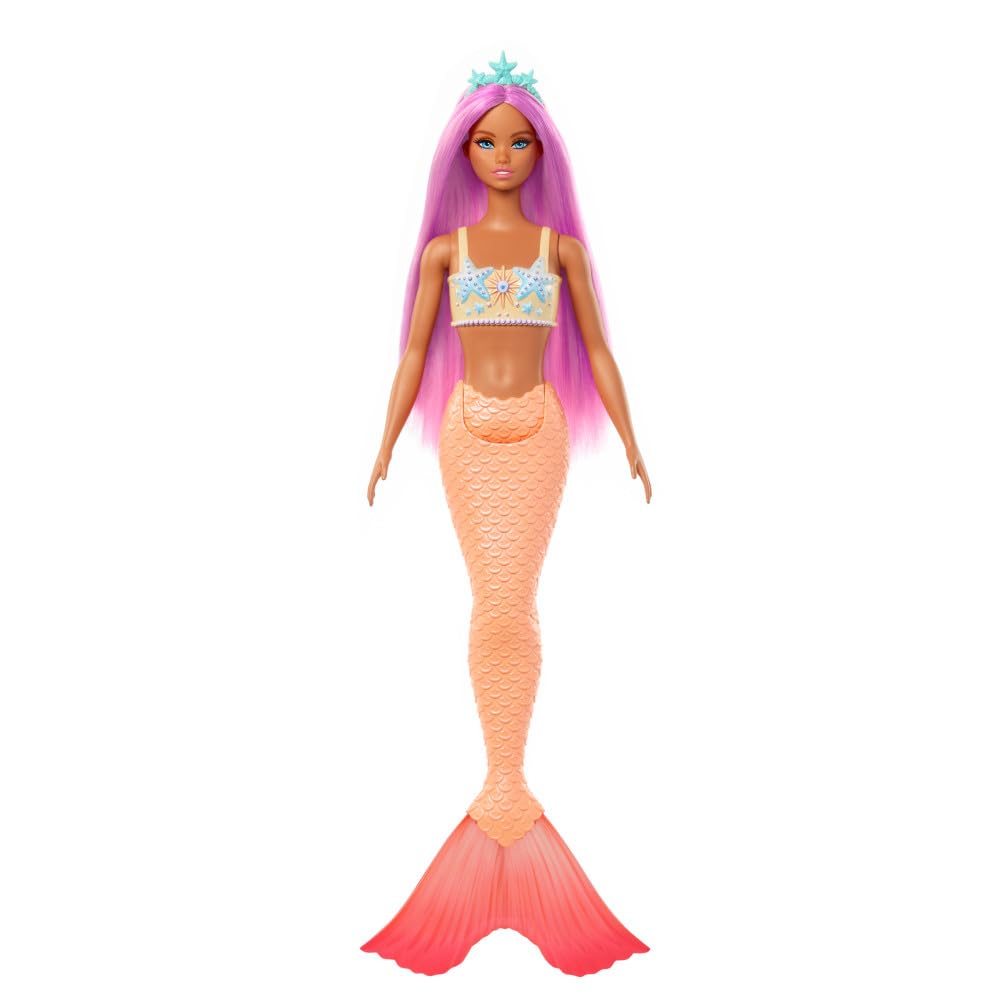 Foto 6 pulgar | Muñeca Sirena Barbie Con Accesorio Rosa De Fantasía Para El Pelo Y La Diadema - Venta Internacional.
