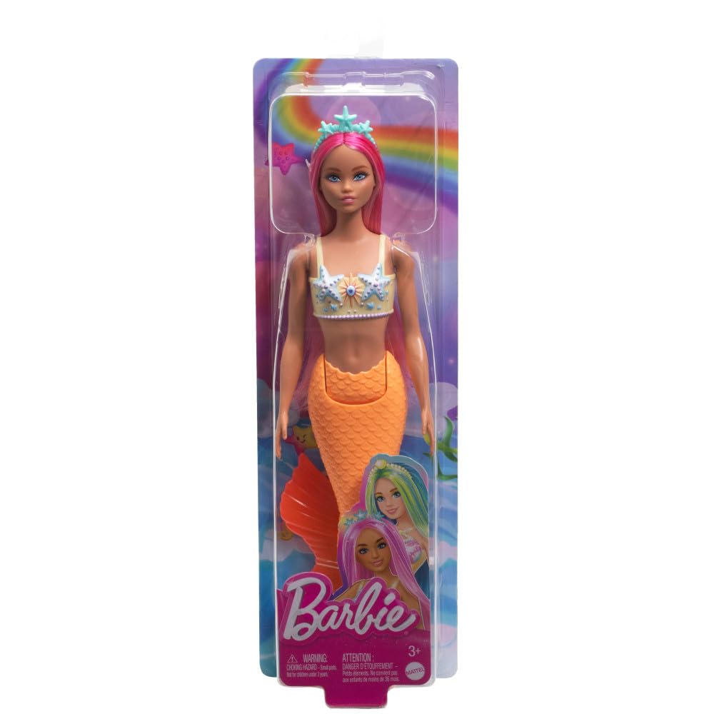 Foto 6 | Muñeca Sirena Barbie Con Accesorio Rosa De Fantasía Para El Pelo Y La Diadema - Venta Internacional.