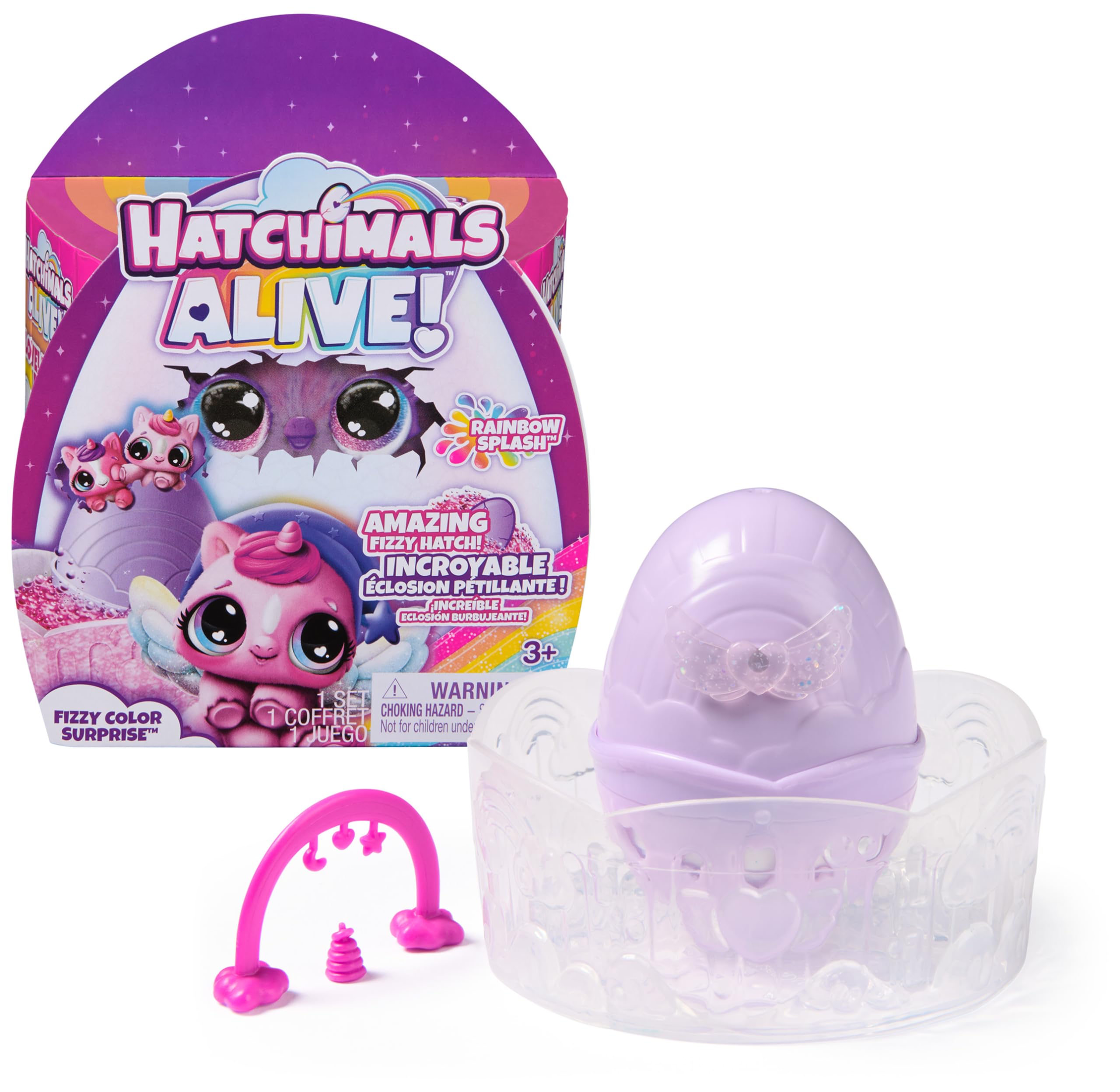 Toy Hatchimals Alive Rainbow Splash Fizzy Color Surprise - Venta Internacional.