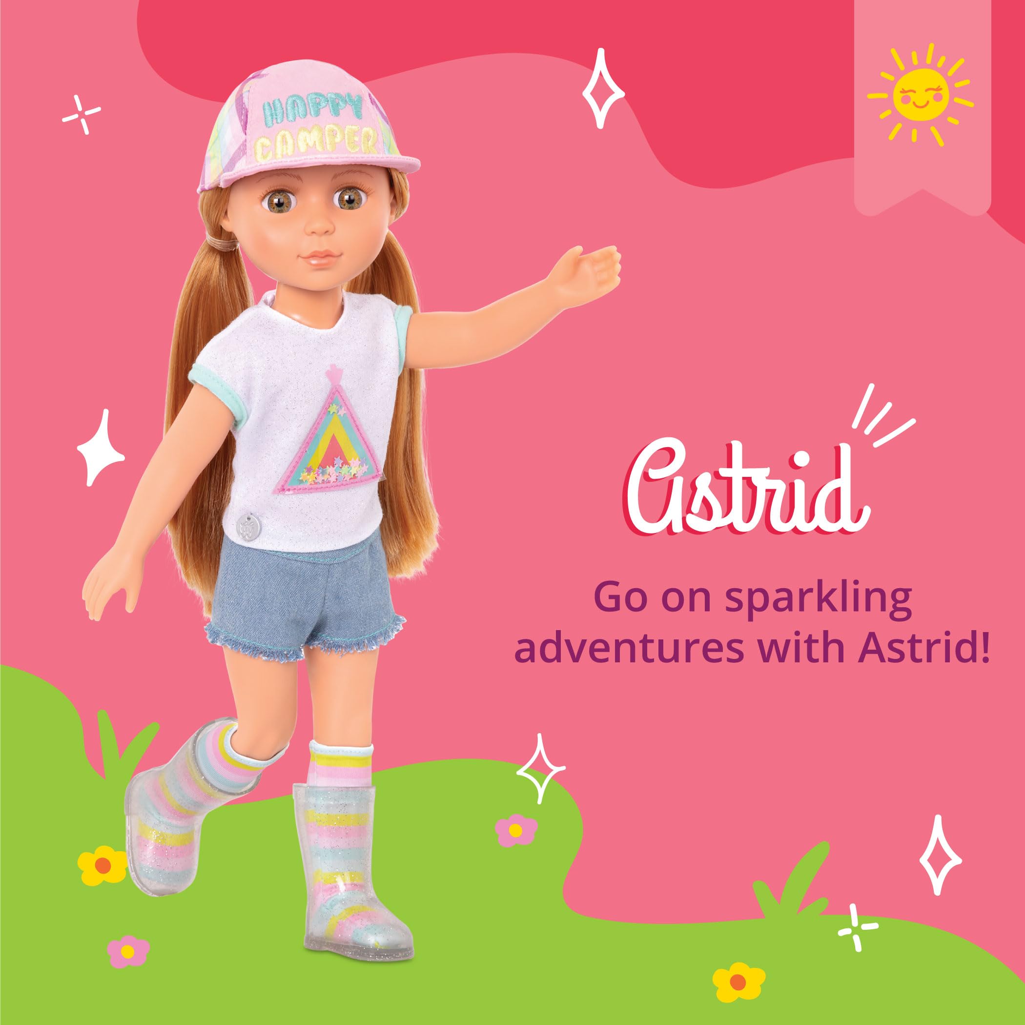 Foto 3 pulgar | Muñeca Astrid Con Purpurina Para Niñas, 35 Cm, Con Disfraz De Acampada Para Niños Mayores De 3 Años - Venta Intern