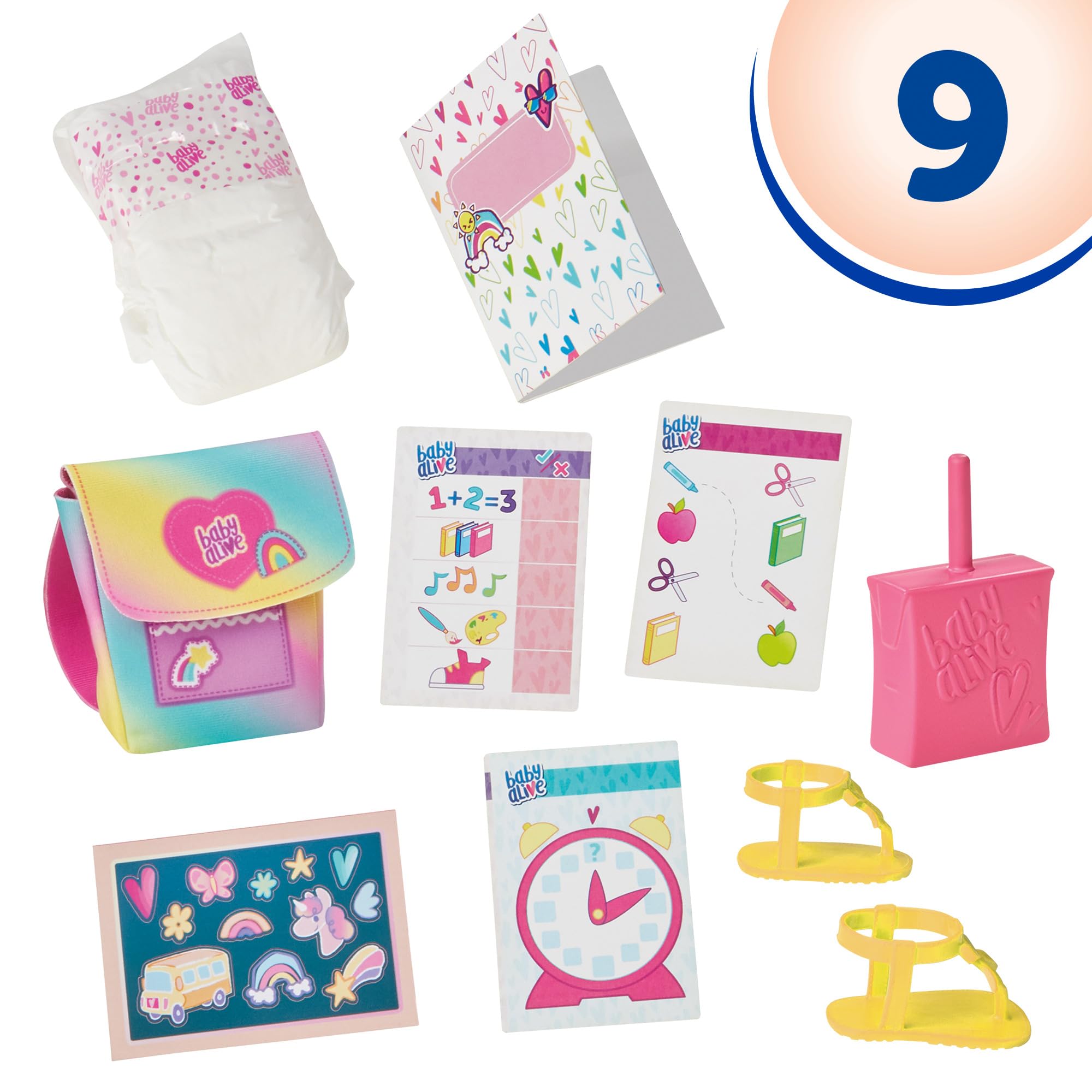 Foto 5 pulgar | Muñeca Baby Alive Time Para La Escuela De 30 Cm Con Accesorios - Venta Internacional.