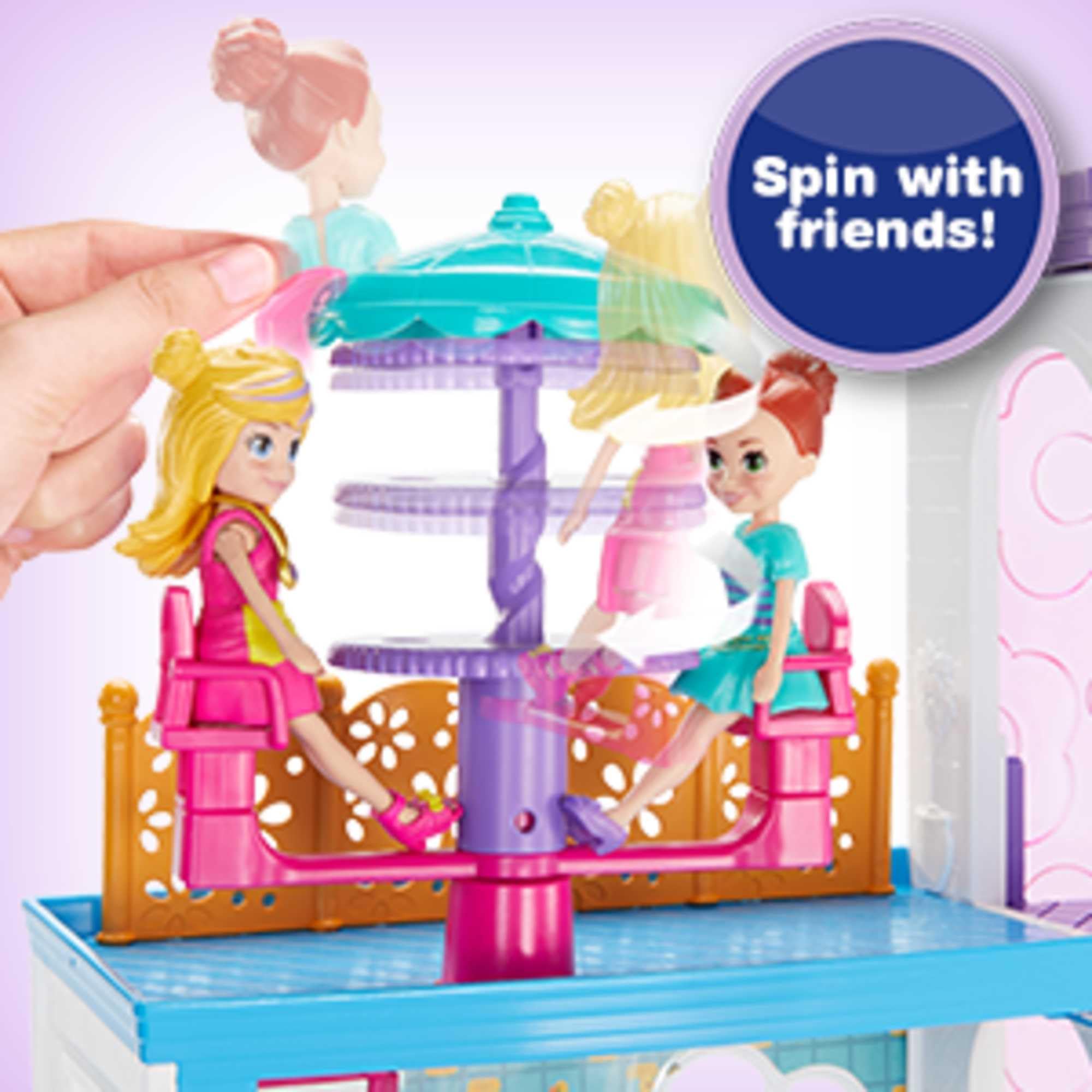 Foto 5 pulgar | Almohadilla De Fiesta Playset Polly Pocket Poppin' Con Muñeca De 7 Cm Y Cordón - Venta Internacional.