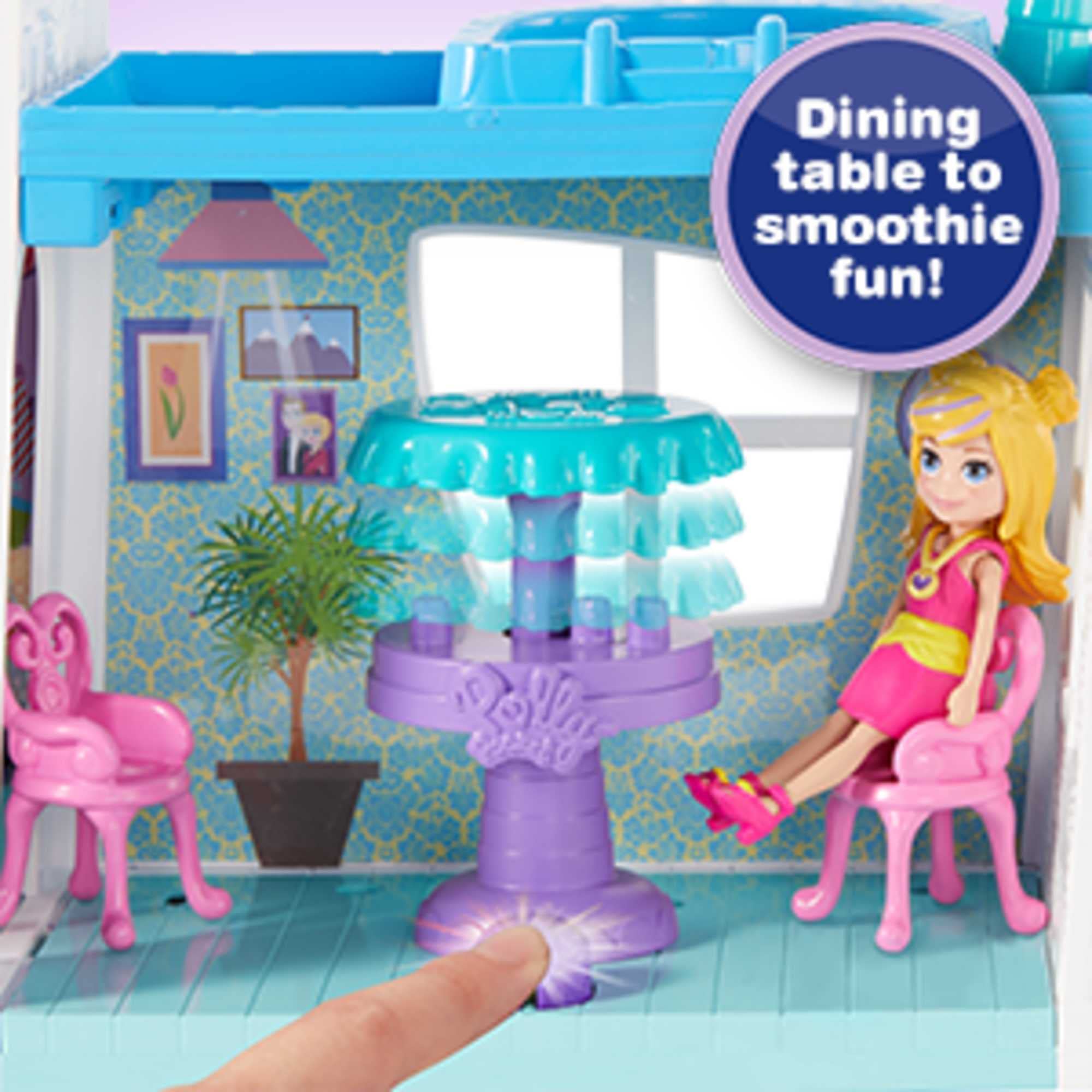 Foto 5 | Almohadilla De Fiesta Playset Polly Pocket Poppin' Con Muñeca De 7 Cm Y Cordón - Venta Internacional.