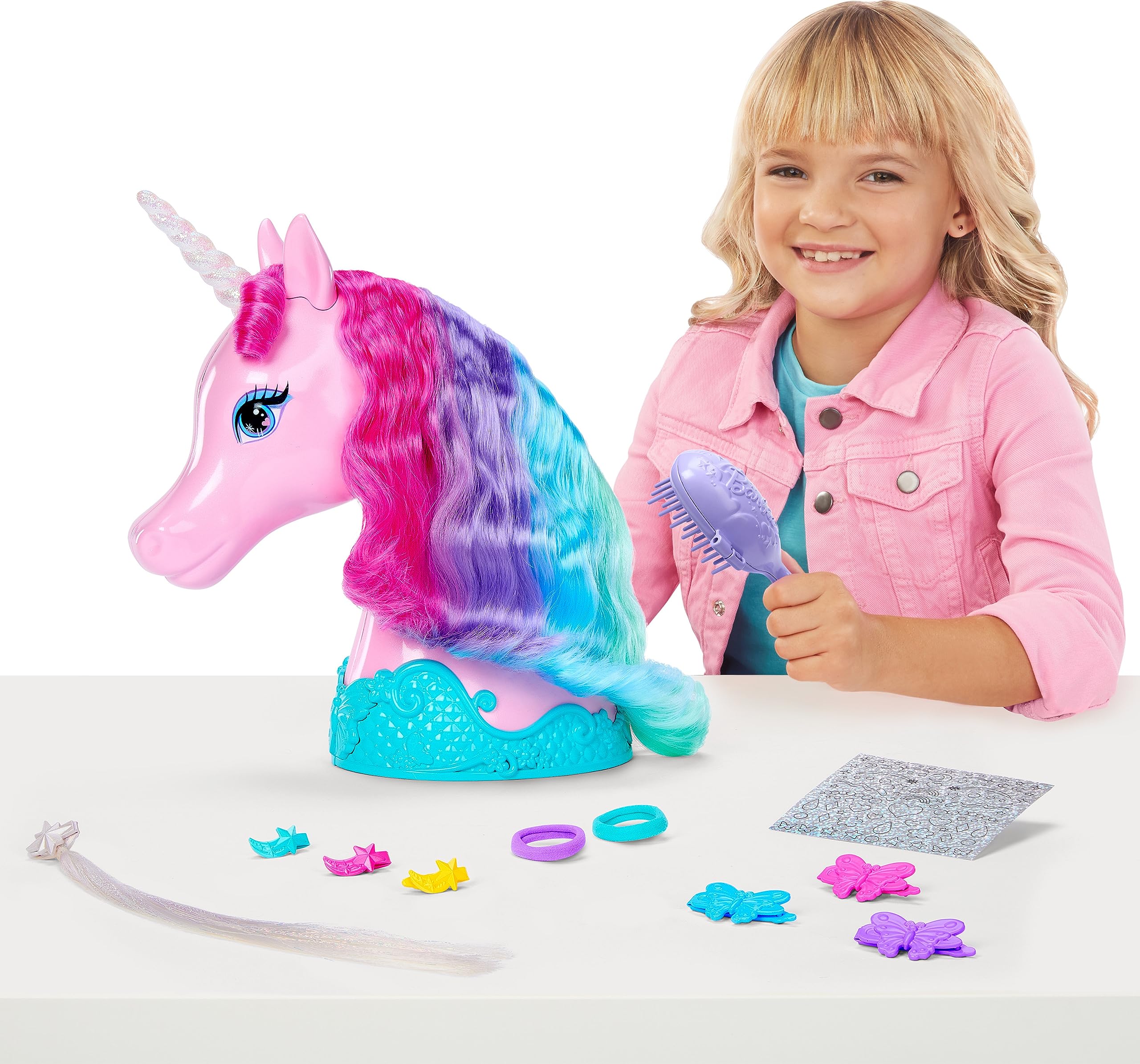 Foto 3 pulgar | Muñeca Barbie Unicorn Styling Head Con Accesorios Y Pegatinas - Venta Internacional.