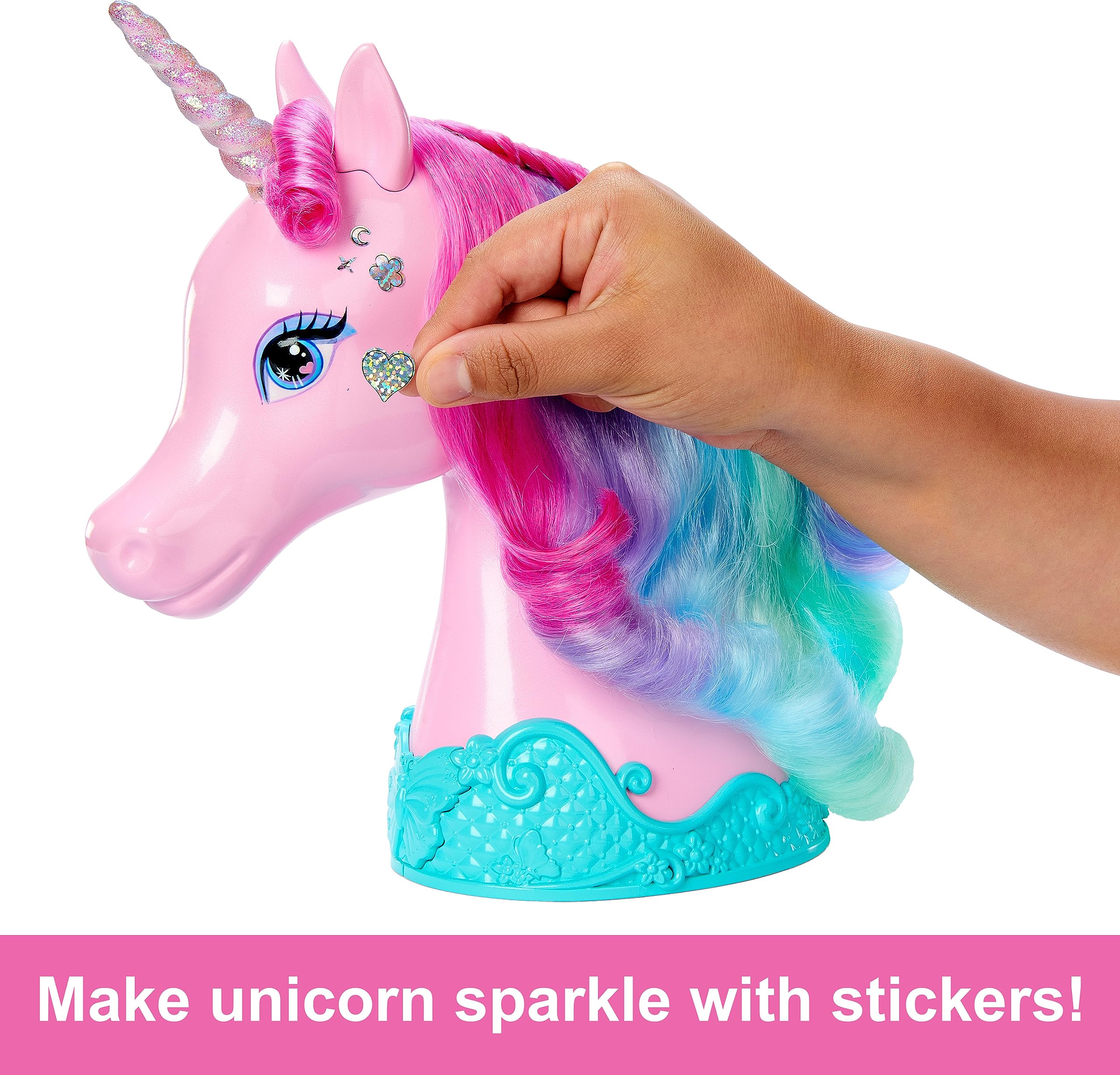 Foto 4 | Muñeca Barbie Unicorn Styling Head Con Accesorios Y Pegatinas - Venta Internacional.