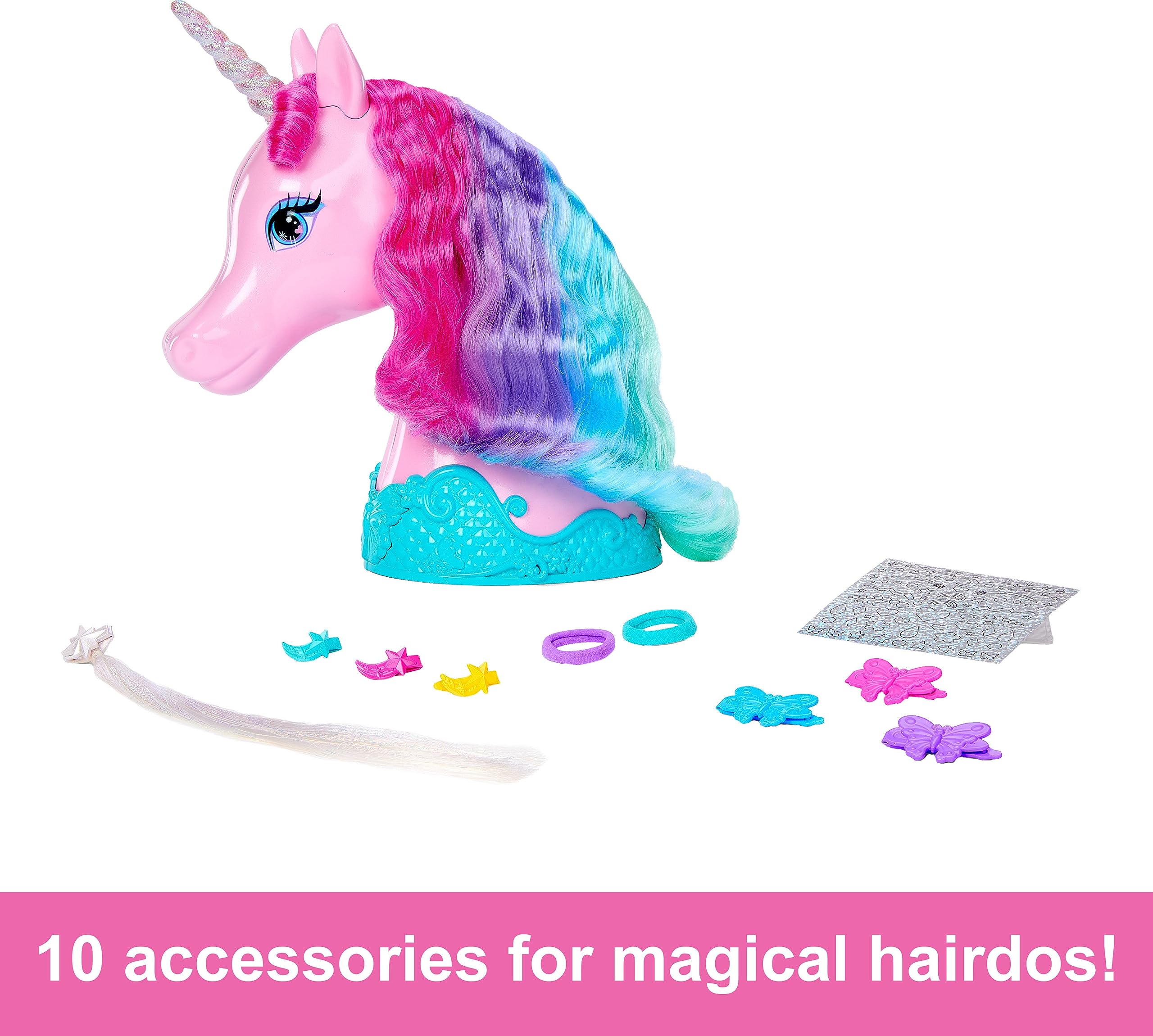 Foto 6 pulgar | Muñeca Barbie Unicorn Styling Head Con Accesorios Y Pegatinas - Venta Internacional.