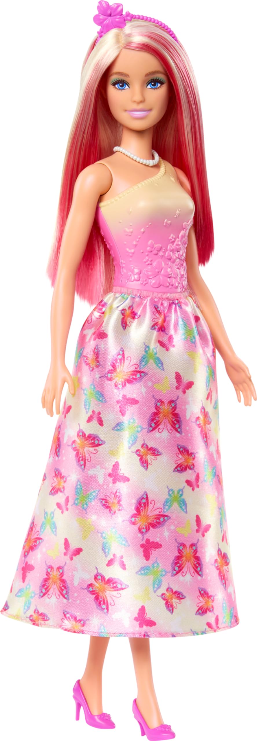 Muñeca Barbie Royal Con Cabello De Fantasía Rosa Y Rubio Y Accesorios - Venta Internacional.