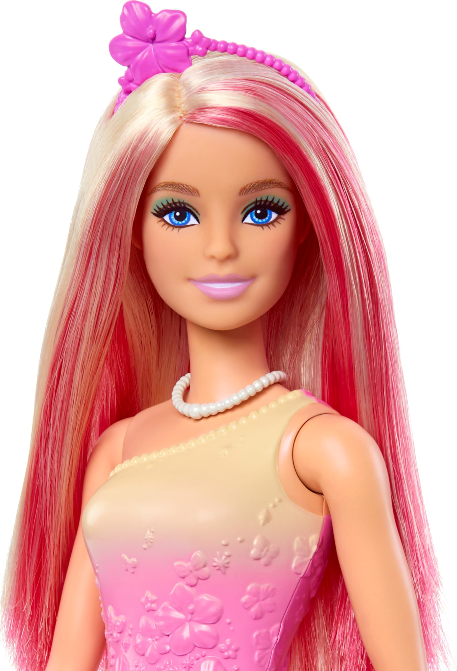 Foto 3 pulgar | Muñeca Barbie Royal Con Cabello De Fantasía Rosa Y Rubio Y Accesorios - Venta Internacional.