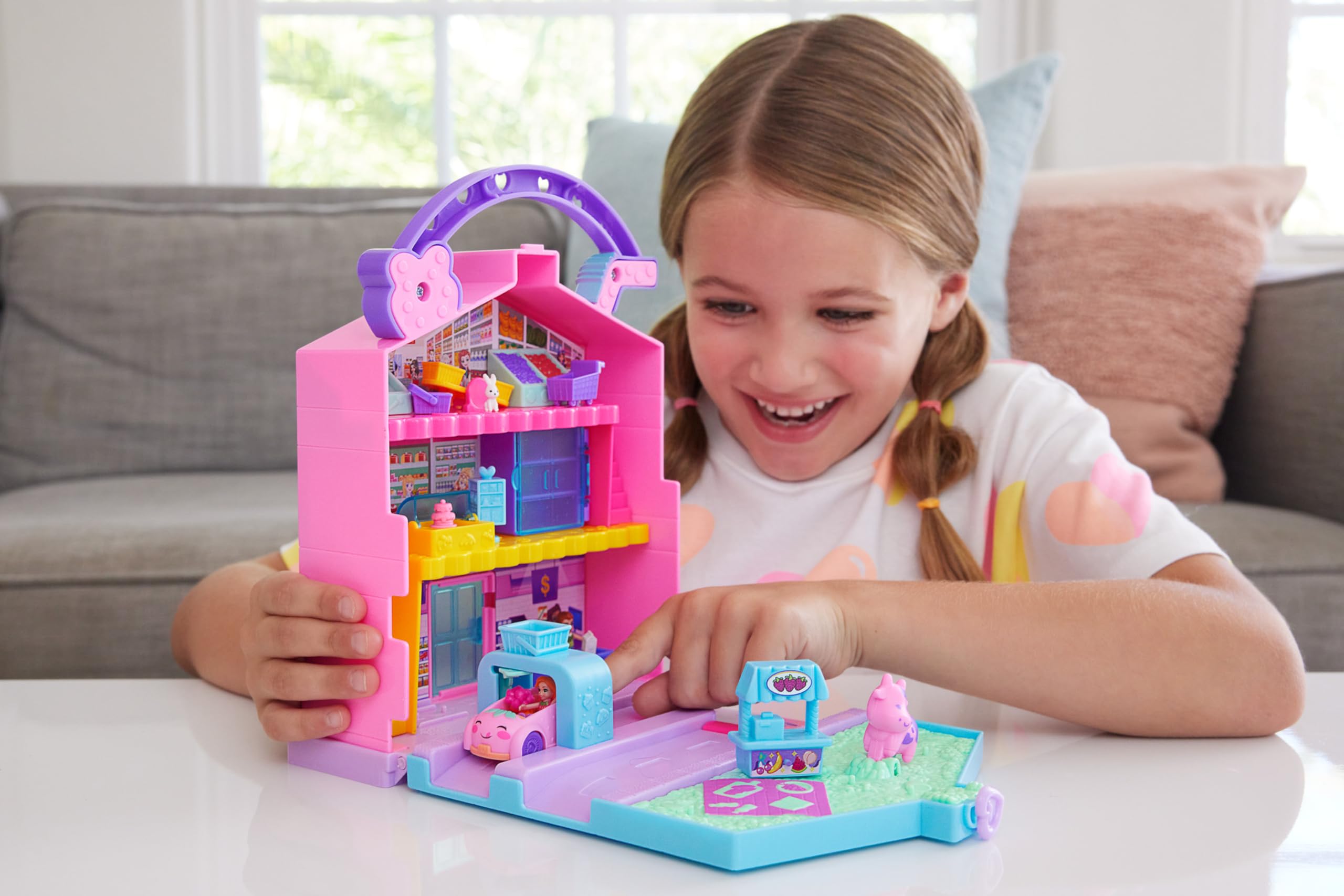 Foto 2 | Set De Juego Polly Pocket Pollyville Fresh Market Con 2 Muñecas - Venta Internacional.