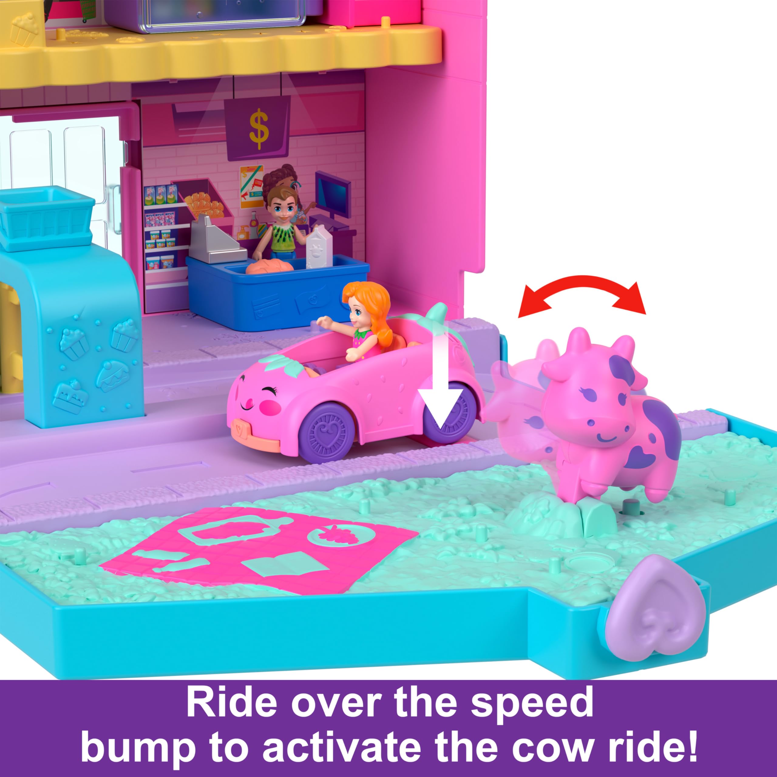 Foto 4 pulgar | Set De Juego Polly Pocket Pollyville Fresh Market Con 2 Muñecas - Venta Internacional.