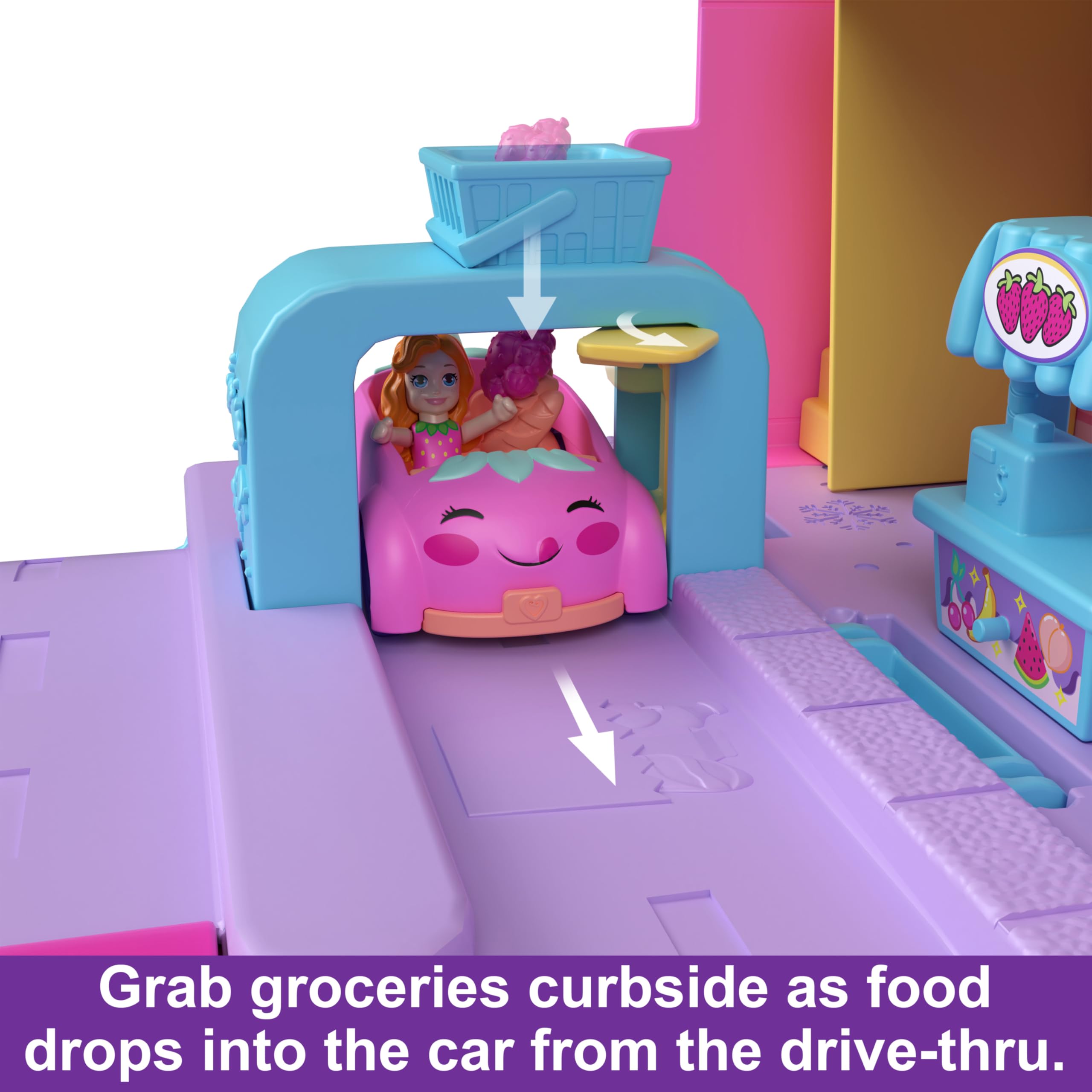 Foto 6 pulgar | Set De Juego Polly Pocket Pollyville Fresh Market Con 2 Muñecas - Venta Internacional.