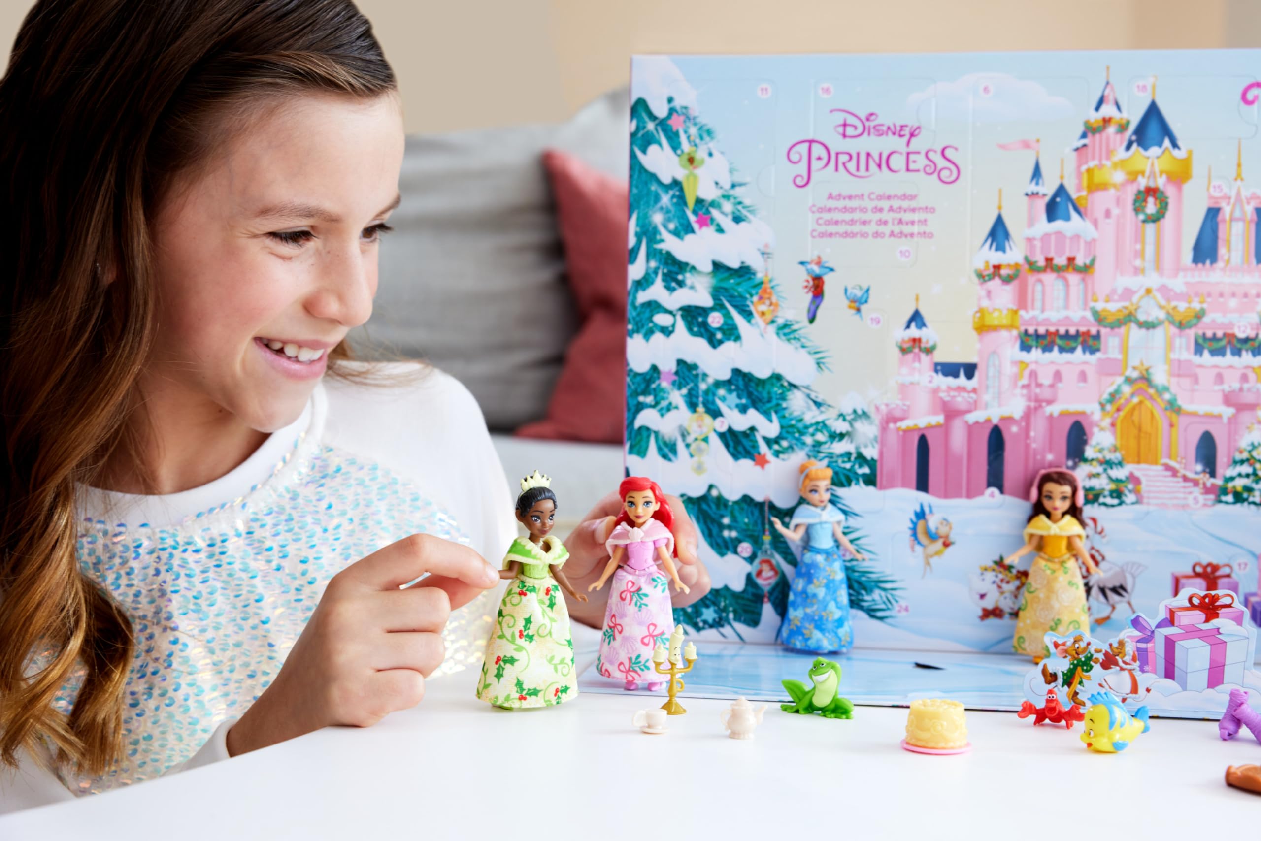 Foto 3 pulgar | Calendario De Adviento Disney Princess Mattel Con Muñecas Y Amigos - Venta Internacional.
