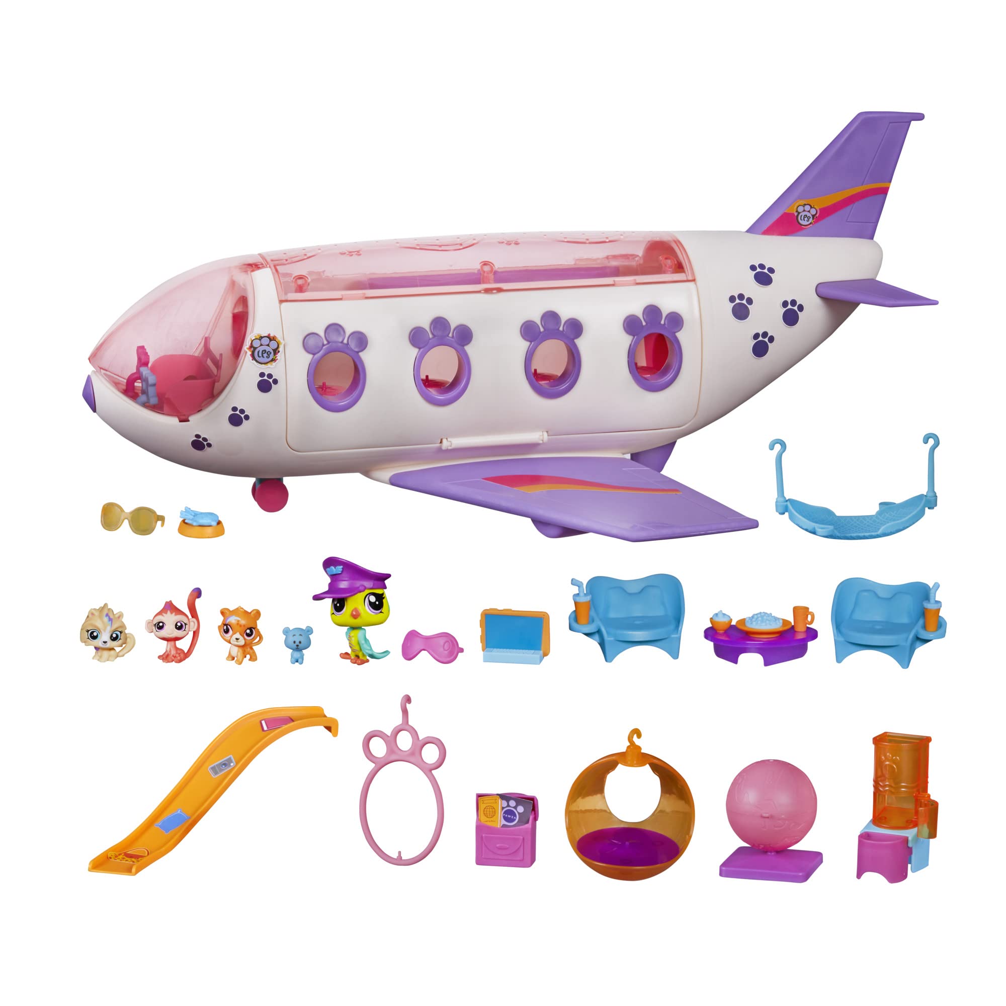 Playset Toy Littlest Pet Shop Pet Jet Con 4 Mascotas Mayores De 4 Años - Venta Internacional.