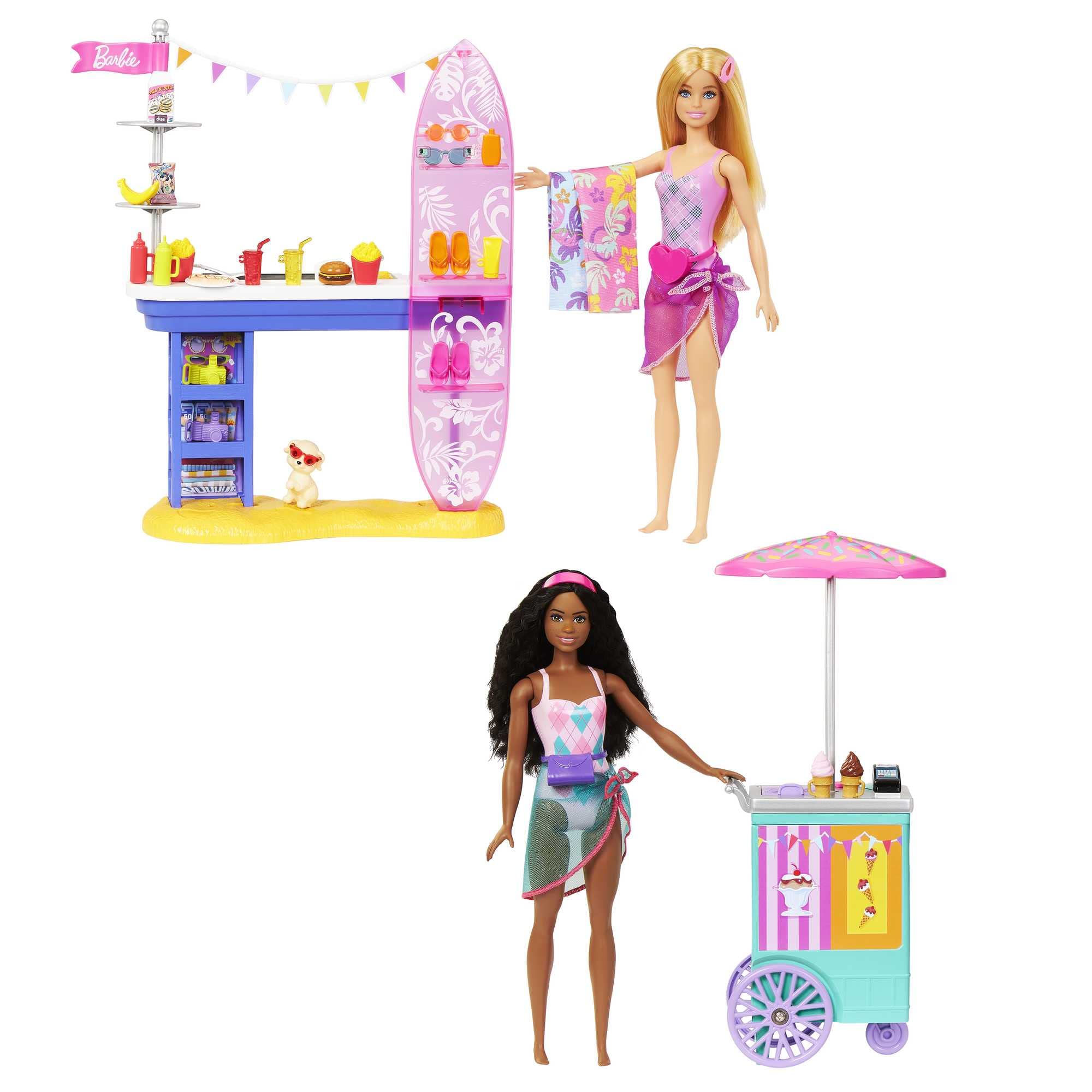 Foto 2 pulgar | Playset Barbie Beach Boardwalk con 2 Muñecas y Más de 20 Accesorios - Venta Internacional