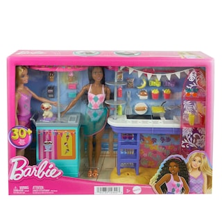 Foto 6 | Playset Barbie Beach Boardwalk con 2 Muñecas y Más de 20 Accesorios - Venta Internacional