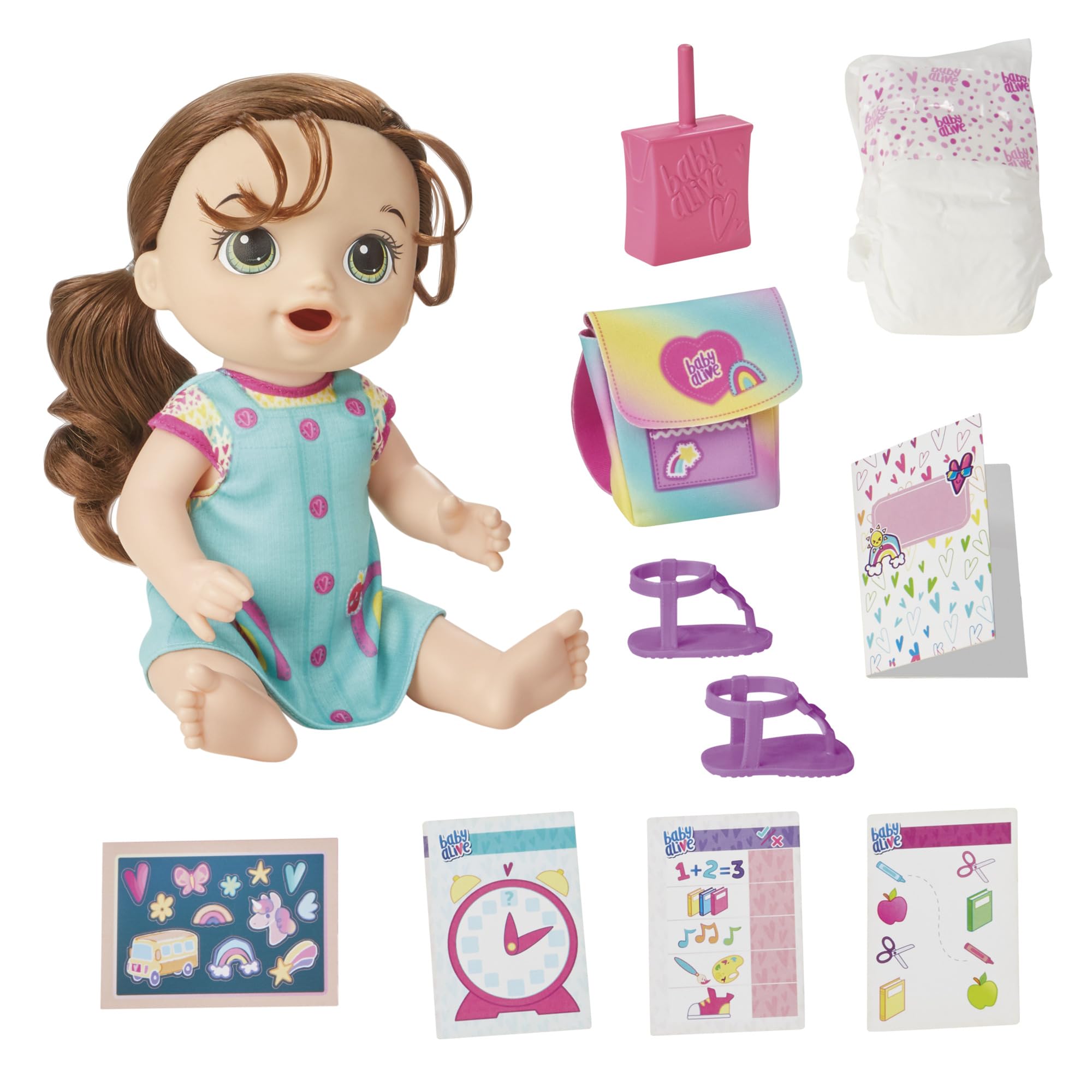 Foto 2 pulgar | Muñeca Baby Alive Time Para La Escuela De 30 Cm Con Accesorios - Venta Internacional.