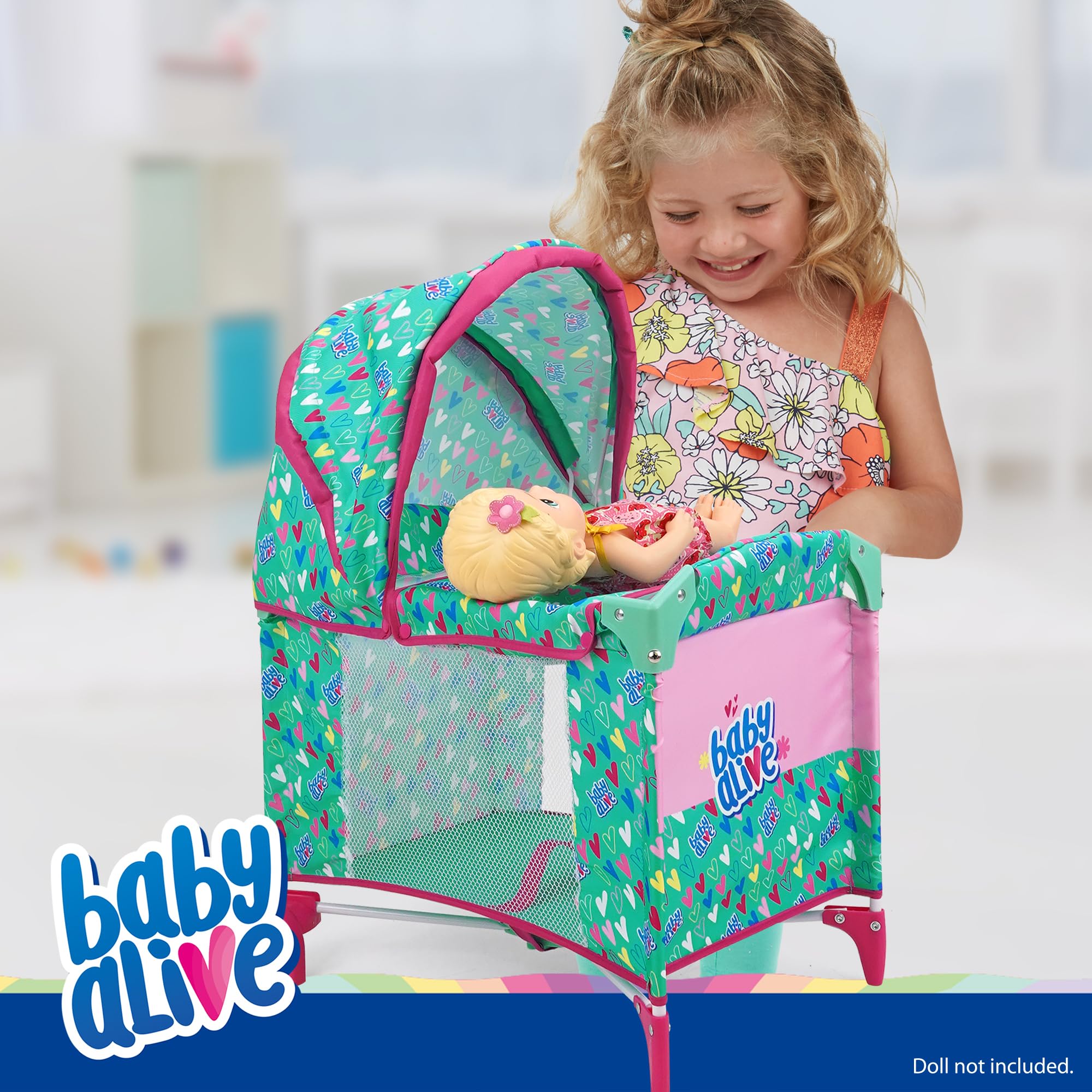 Foto 3 pulgar | Doll Play Yard Baby Alive Deluxe Verde/rosa Para Muñecas De Hasta 18 Años - Venta Internacional.