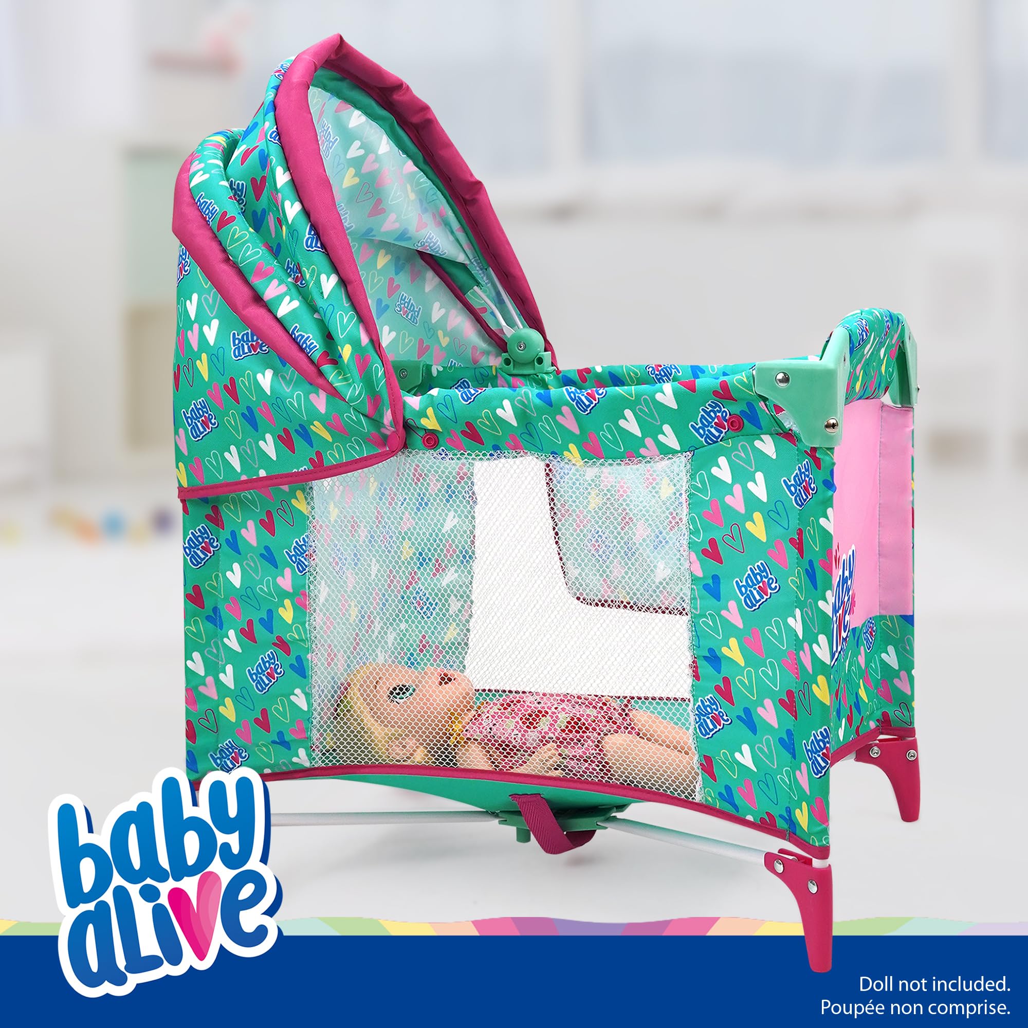 Foto 4 pulgar | Doll Play Yard Baby Alive Deluxe Verde/rosa Para Muñecas De Hasta 18 Años - Venta Internacional.