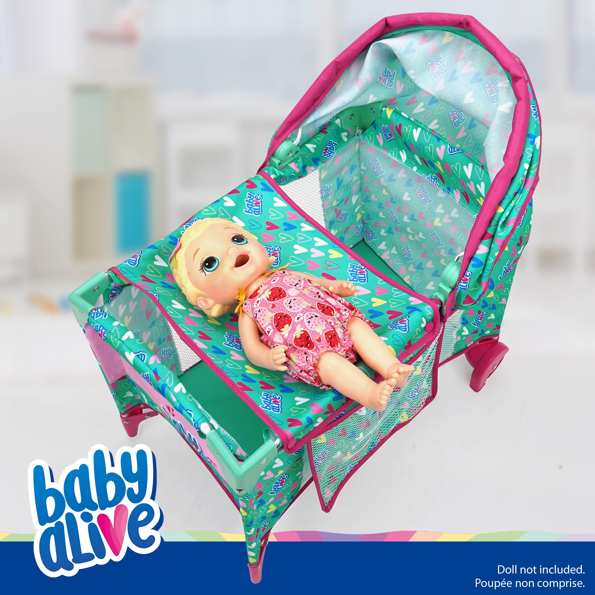 Foto 5 pulgar | Doll Play Yard Baby Alive Deluxe Verde/rosa Para Muñecas De Hasta 18 Años - Venta Internacional.