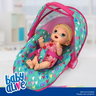 Foto 3 | Silla De Coche Para Muñecas Baby Alive Deluxe, Verde, Rosa Y Corazones, 46 Cm, 3 O Más - Venta Internacional.
