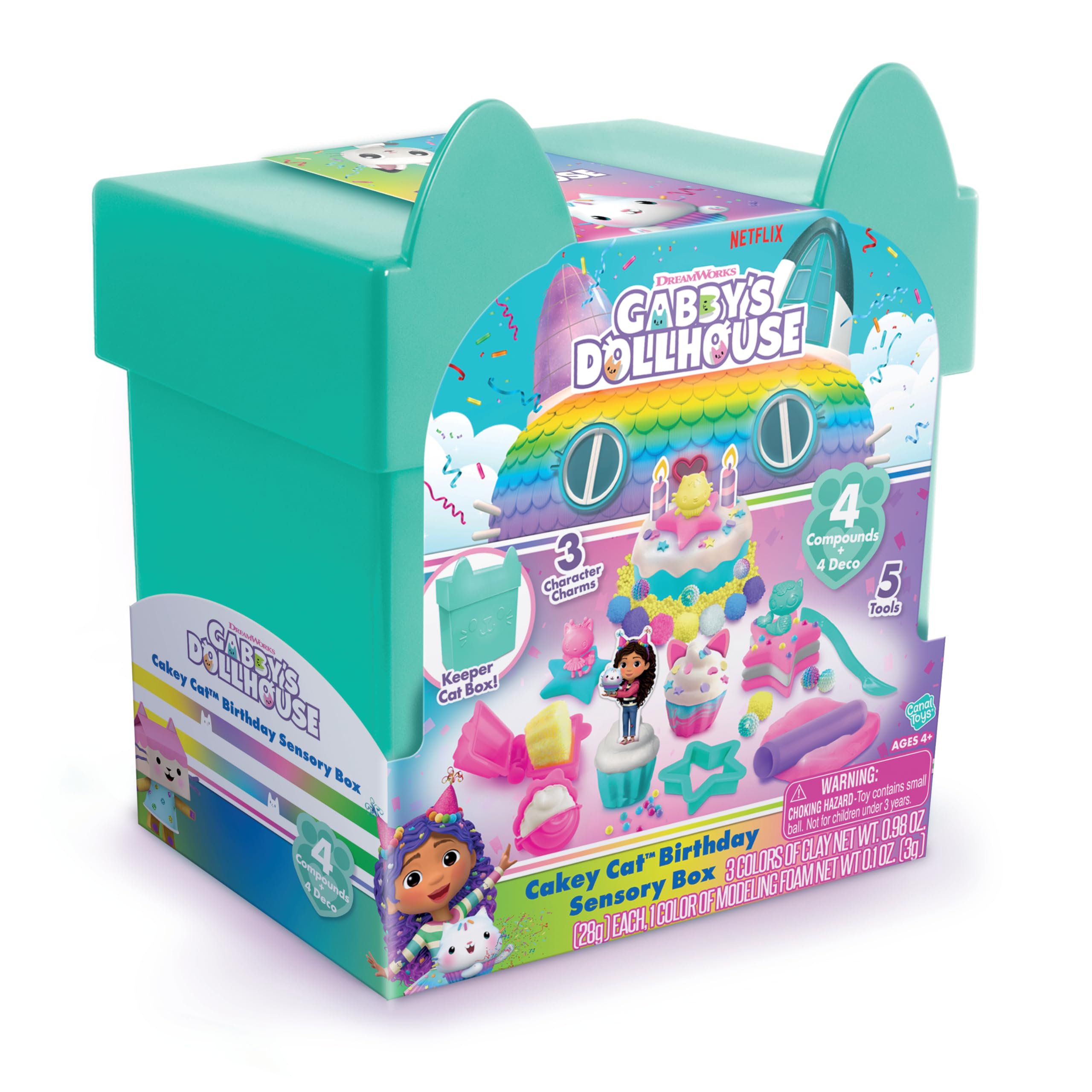 Foto 2 pulgar | Caja Sensorial Canal Toys Gabby's Dollhouse Cakey Cat Birthday - Venta Internacional.