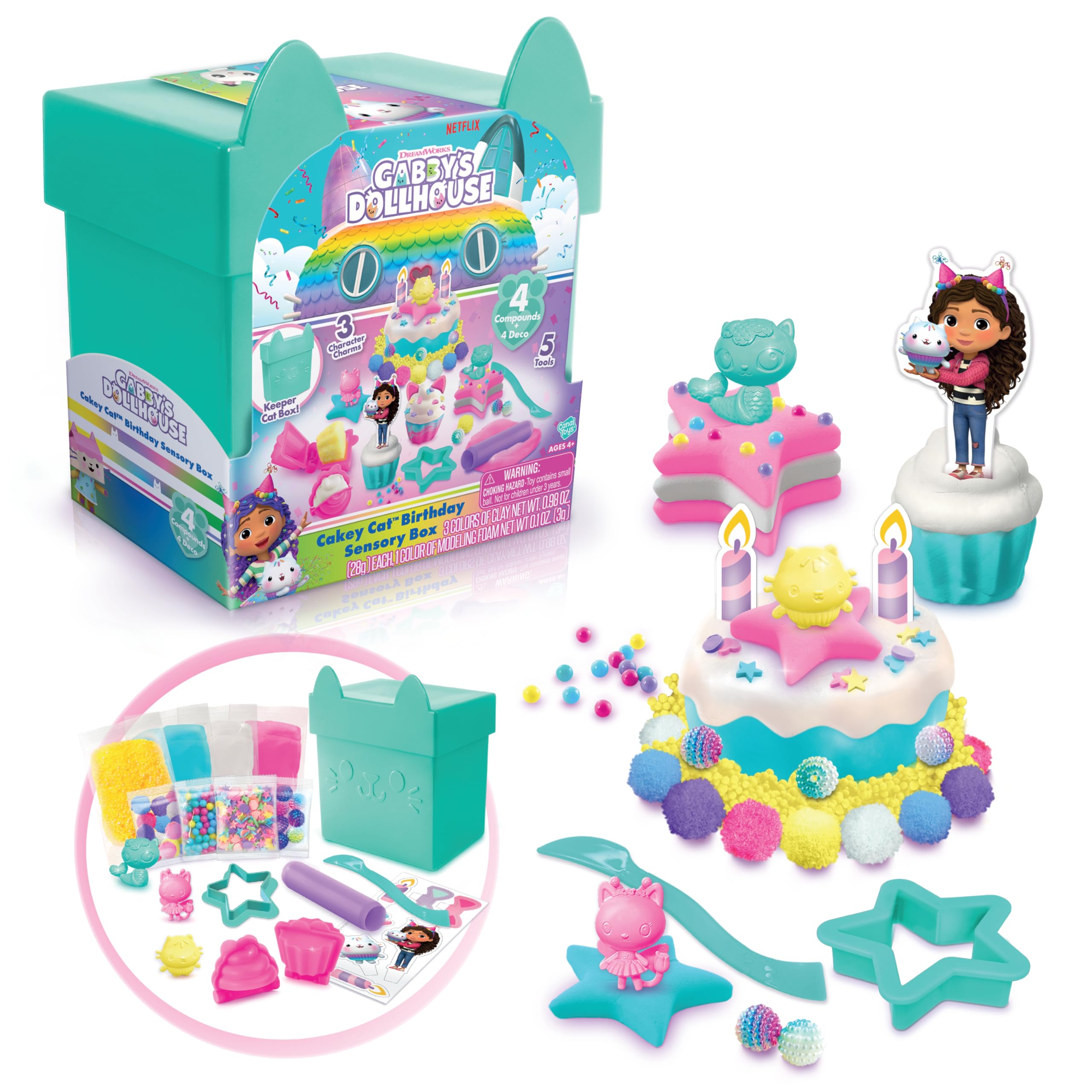 Foto 3 pulgar | Caja Sensorial Canal Toys Gabby's Dollhouse Cakey Cat Birthday - Venta Internacional.