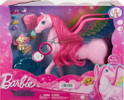 Foto 6 | Muñeca Barbie De Juguete Pegasus Con Forma De Caballo Alado Rosa Con 10 Accesorios - Venta Internacional.