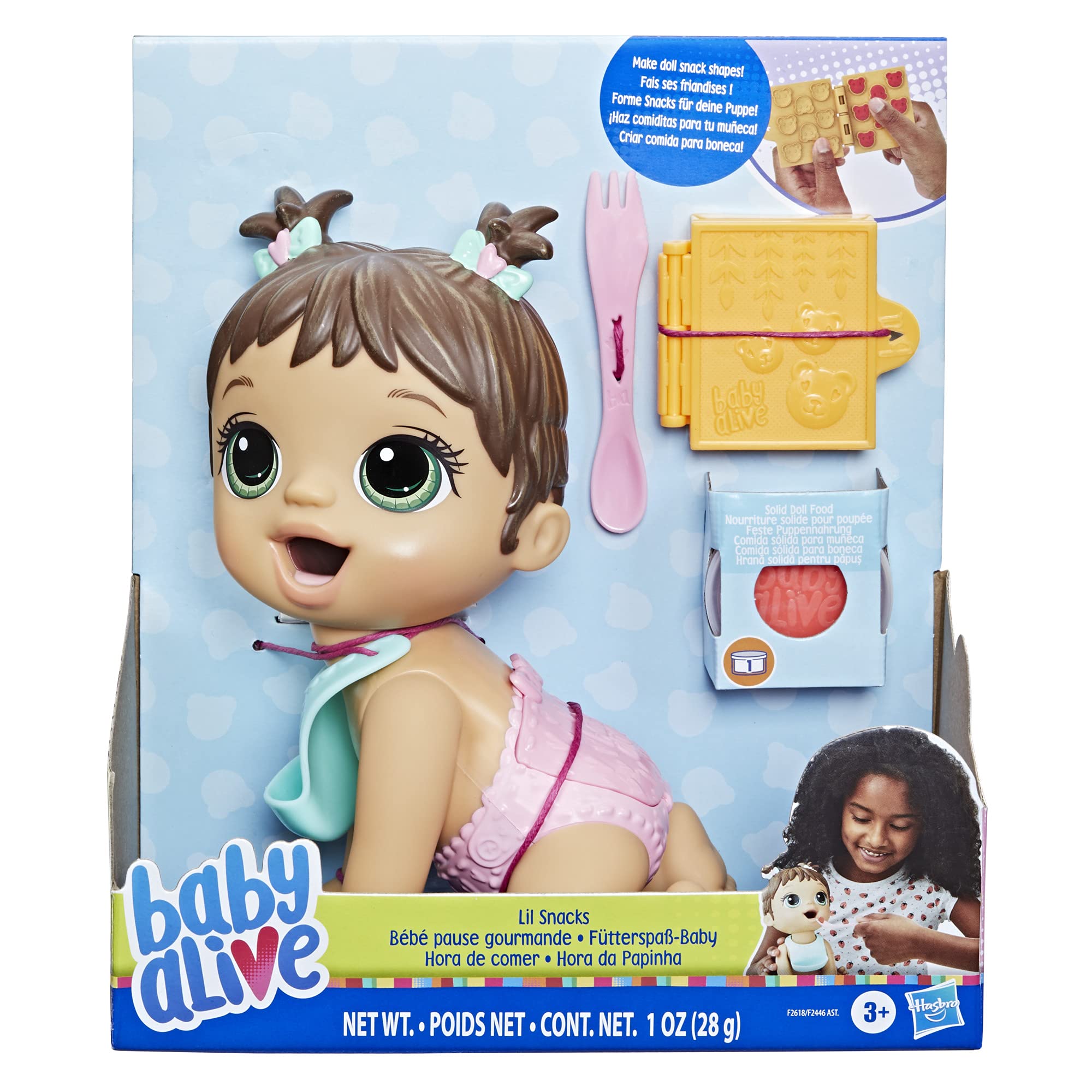 Foto 3 pulgar | Muñeca Baby Alive Lil Snacks Para Comer Y Defecar Con Accesorios - Venta Internacional.