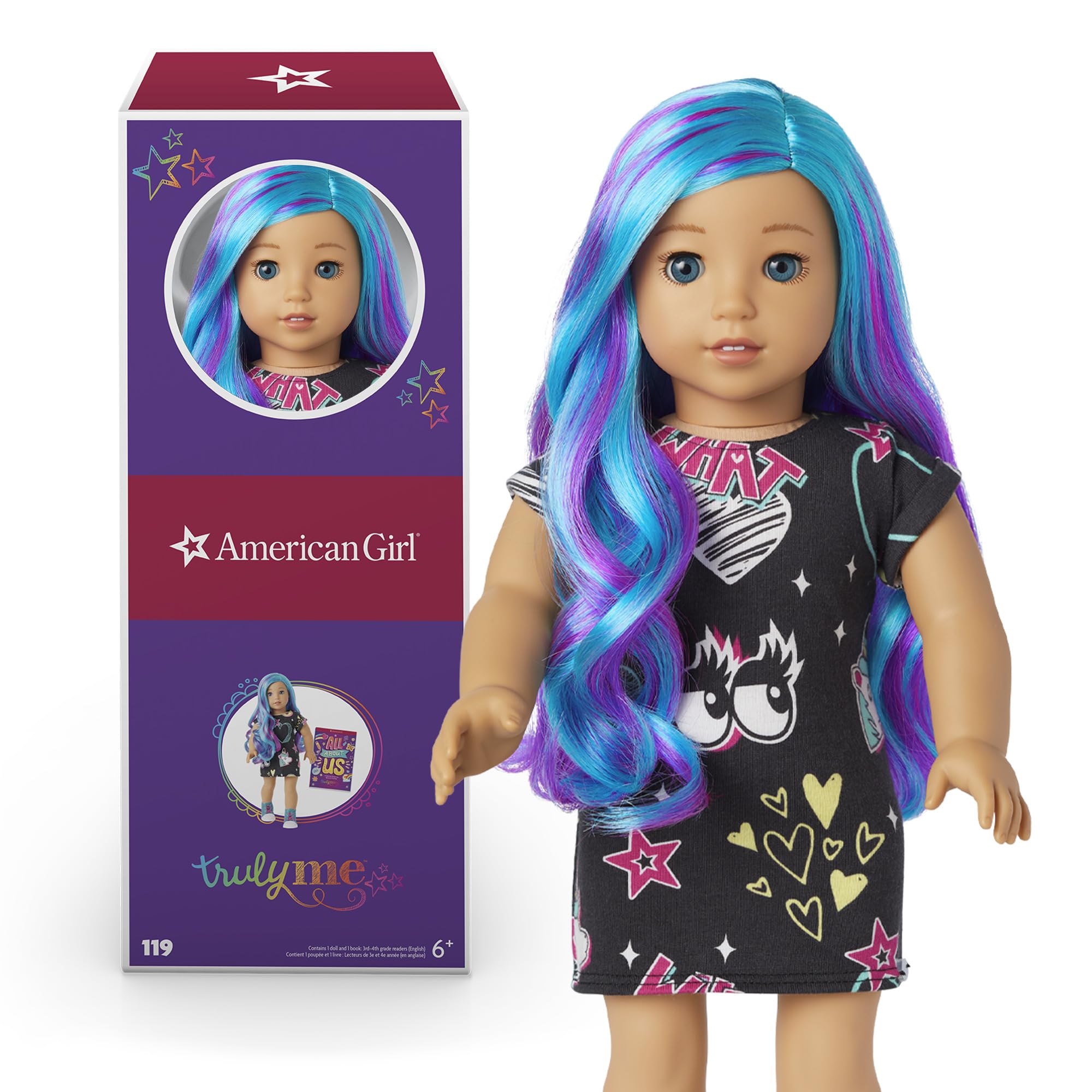 Foto 2 pulgar | Doll American Girl Truly Me #119, 18 Pulgadas, Ojos Azules, Cabello Azul-morado - Venta Internacional.