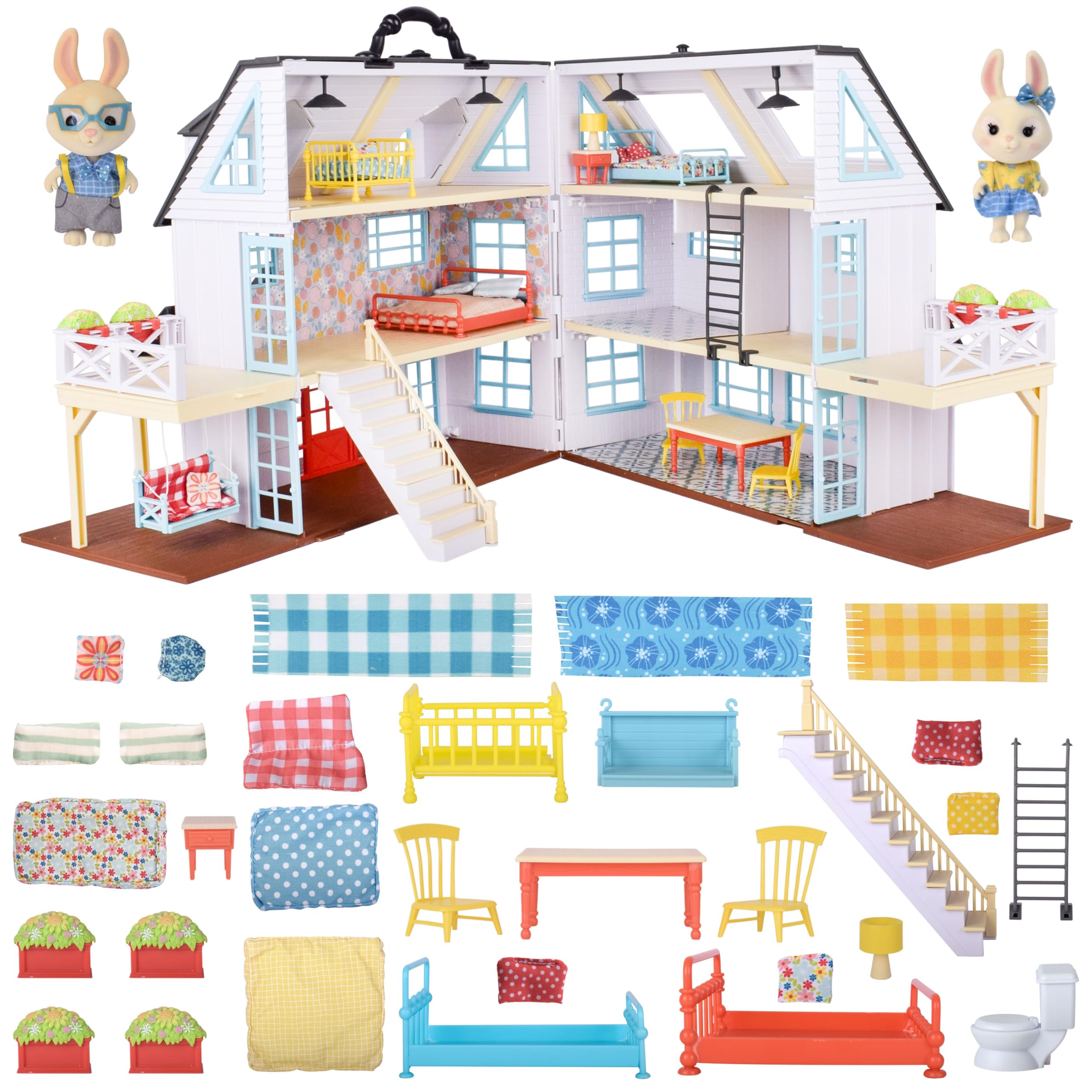 Foto 2 pulgar | Casa De Muñecas Sunny Days Honey Bee Acres Buzzby Farmhouse 38 Cm - Venta Internacional.