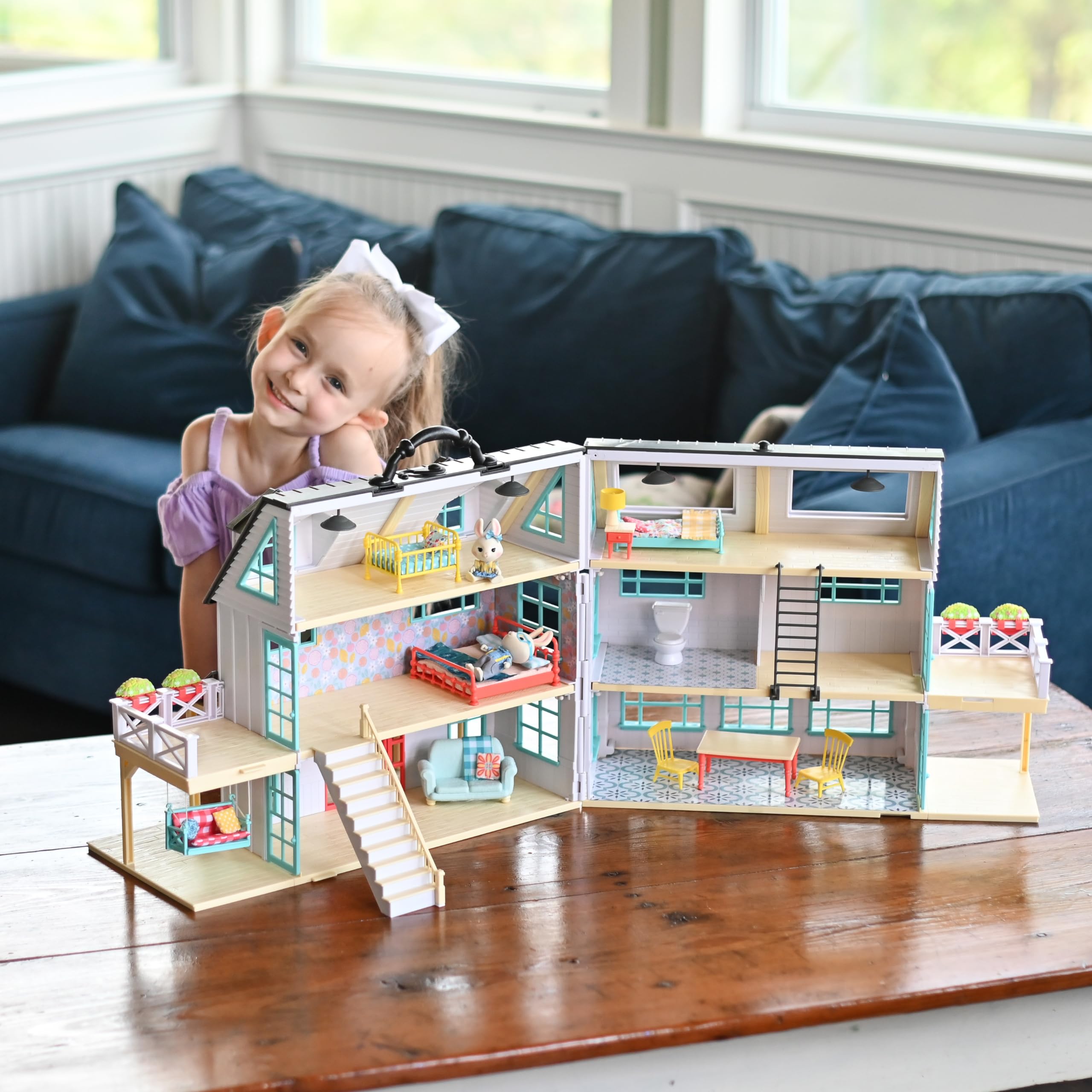 Foto 5 pulgar | Casa De Muñecas Sunny Days Honey Bee Acres Buzzby Farmhouse 38 Cm - Venta Internacional.