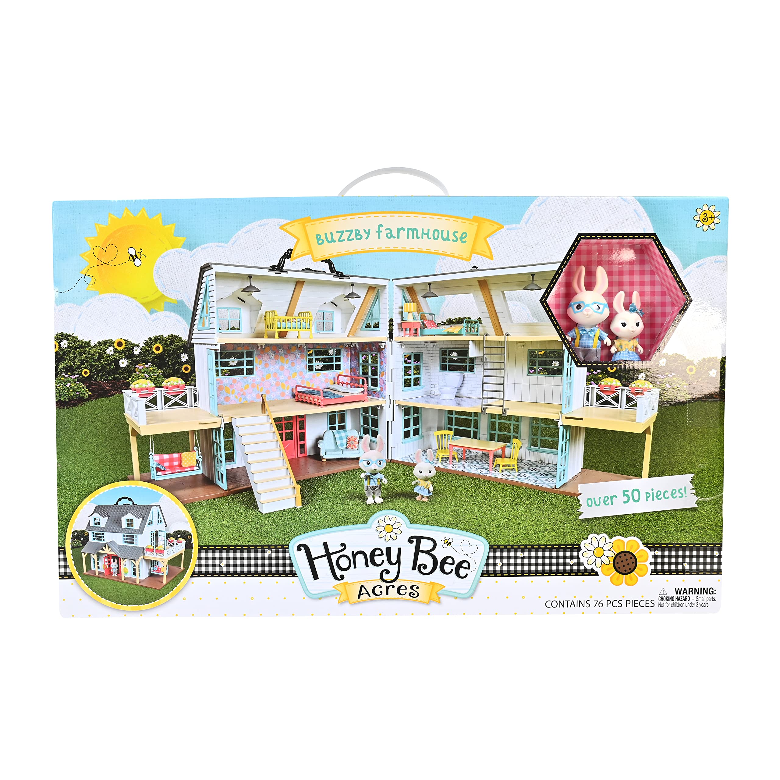 Foto 6 pulgar | Casa De Muñecas Sunny Days Honey Bee Acres Buzzby Farmhouse 38 Cm - Venta Internacional.