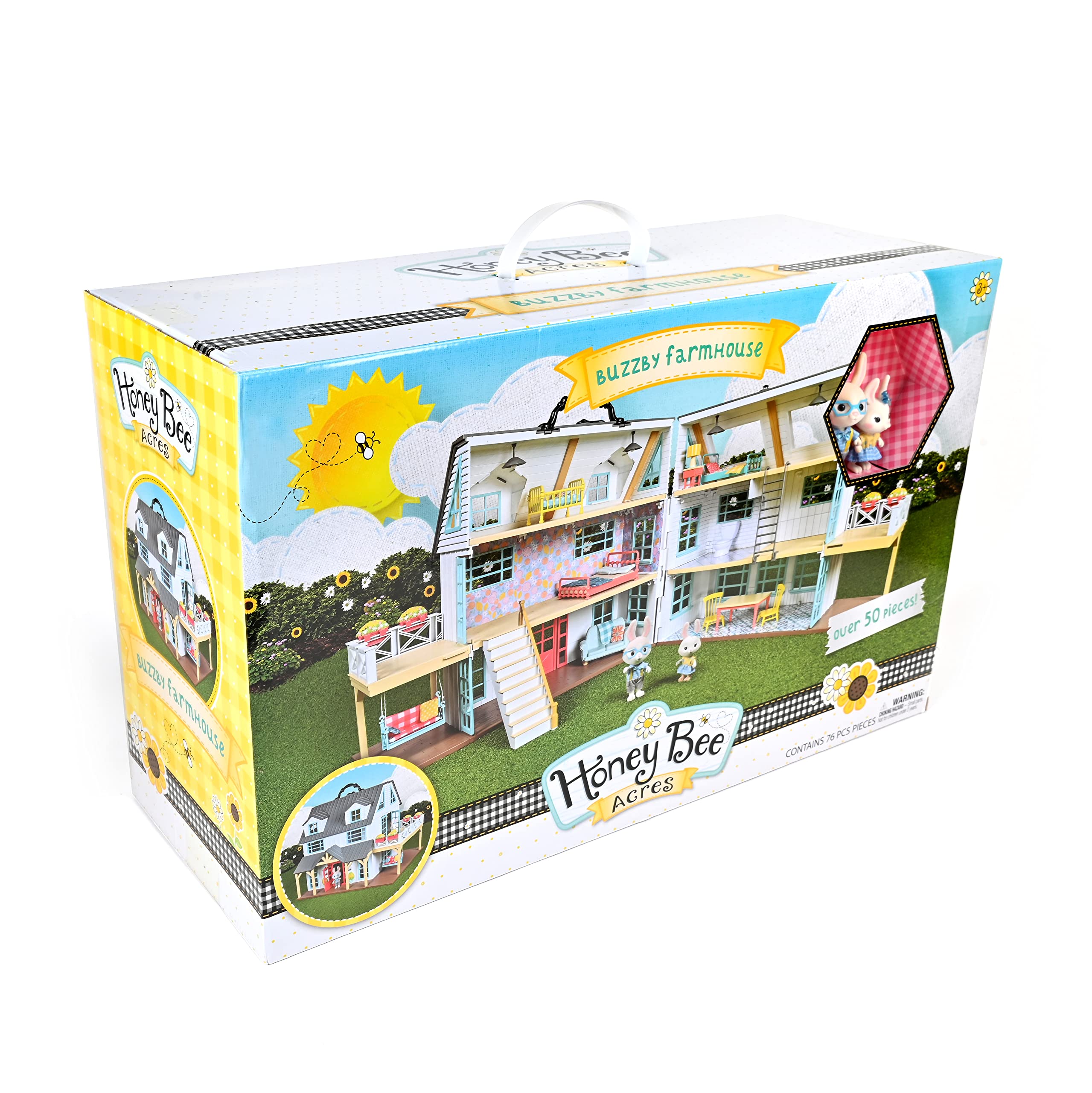 Foto 7 pulgar | Casa De Muñecas Sunny Days Honey Bee Acres Buzzby Farmhouse 38 Cm - Venta Internacional.