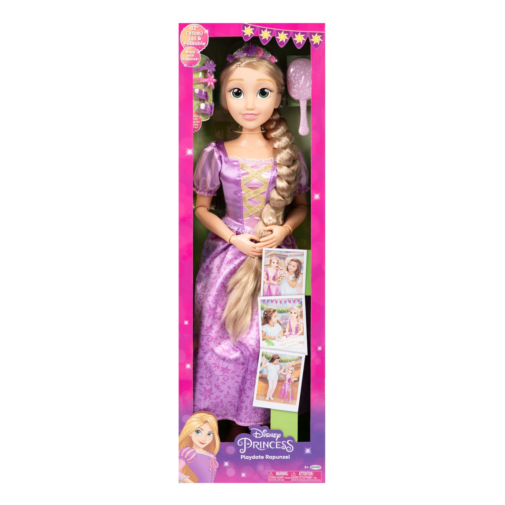Foto 8 pulgar | Muñeca Disney Princess Rapunzel Playdate De 81 Cm Con Accesorios - Venta Internacional.
