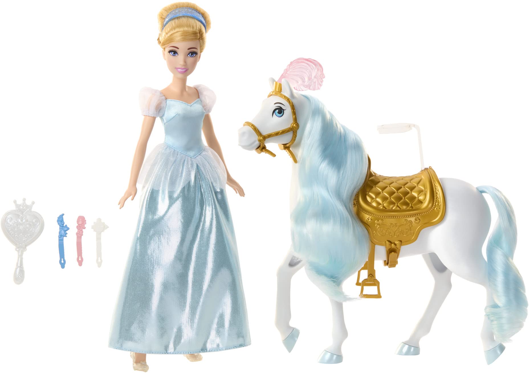 Foto 7 pulgar | Muñeca De Moda Mattel Disney Princess Cenicienta Con Caballo - Venta Internacional.