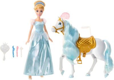 Foto 6 | Muñeca De Moda Mattel Disney Princess Cenicienta Con Caballo - Venta Internacional.