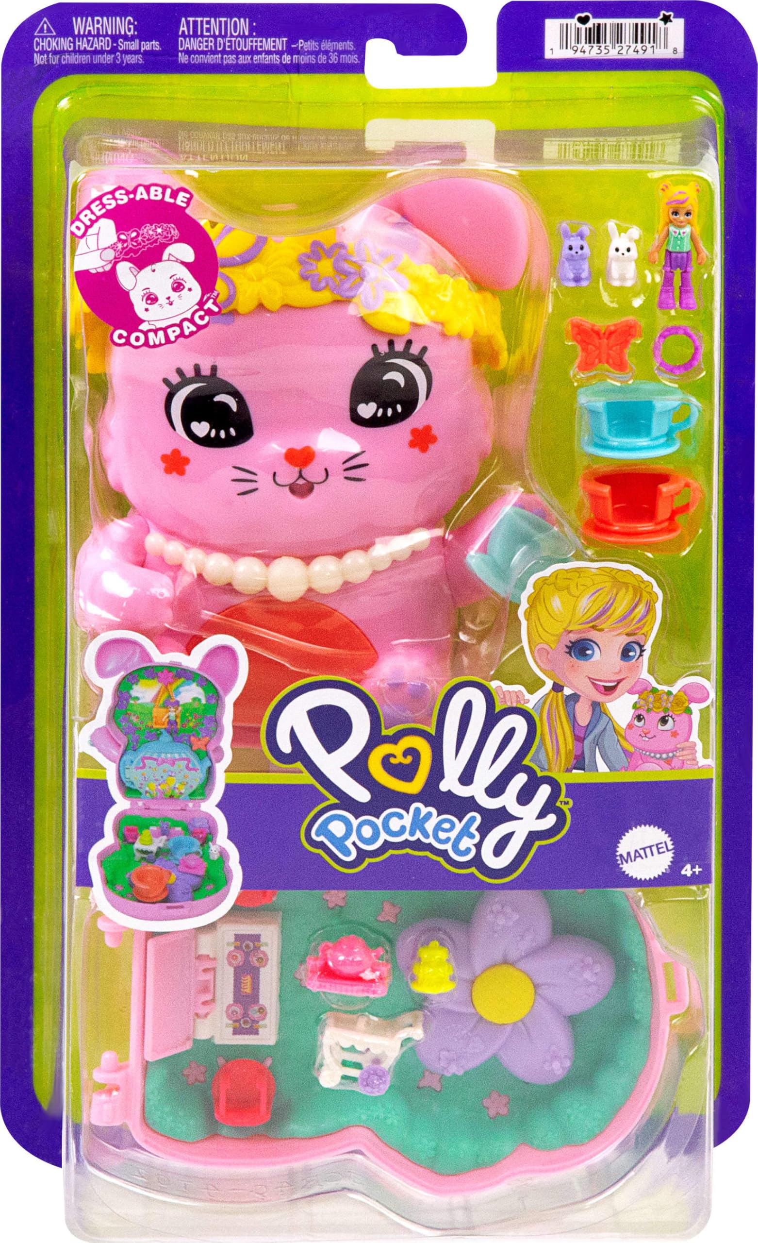 Foto 7 pulgar | Muñeca Toy Polly Pocket Dolls Para Fiesta De Té Con 1 Micromuñeca - Venta Internacional.