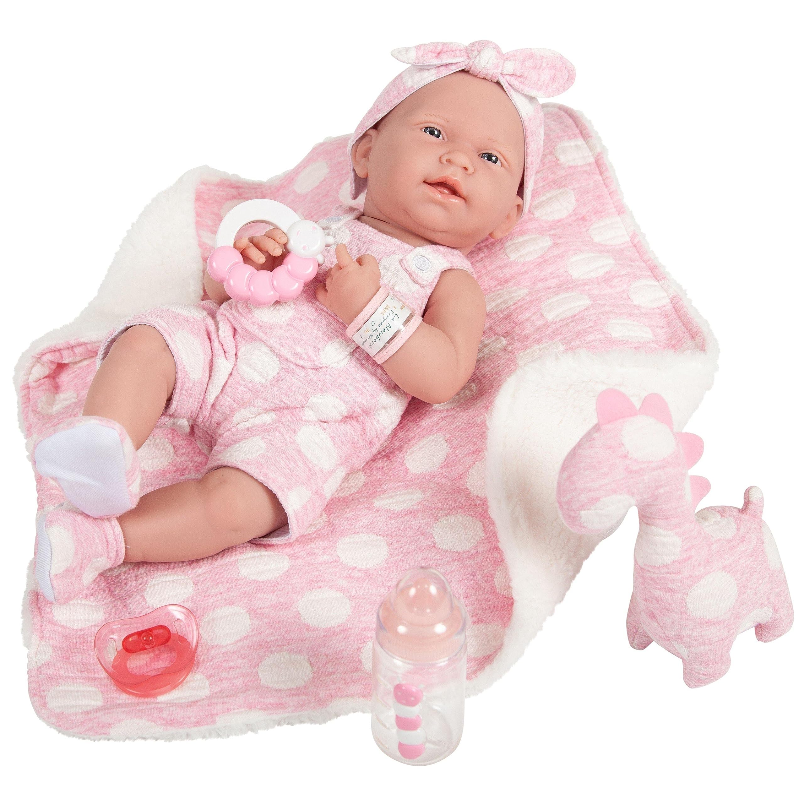 Muñeca Jc Toys La Newborn De 15 Cm, Totalmente De Vinilo, Para Niña, Con Accesorios - Venta Internacional.