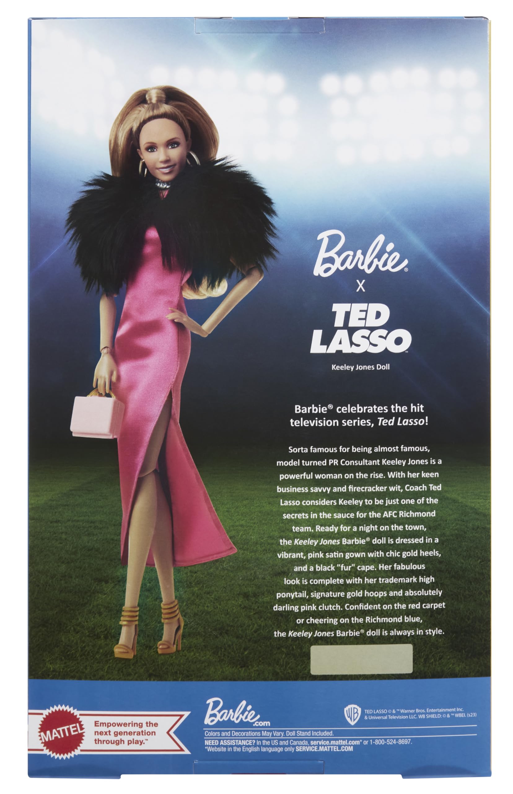 Foto 7 pulgar | Muñeca Exclusiva De Barbie Keeley De Ted Lasso Con Vestido Rosa - Venta Internacional.