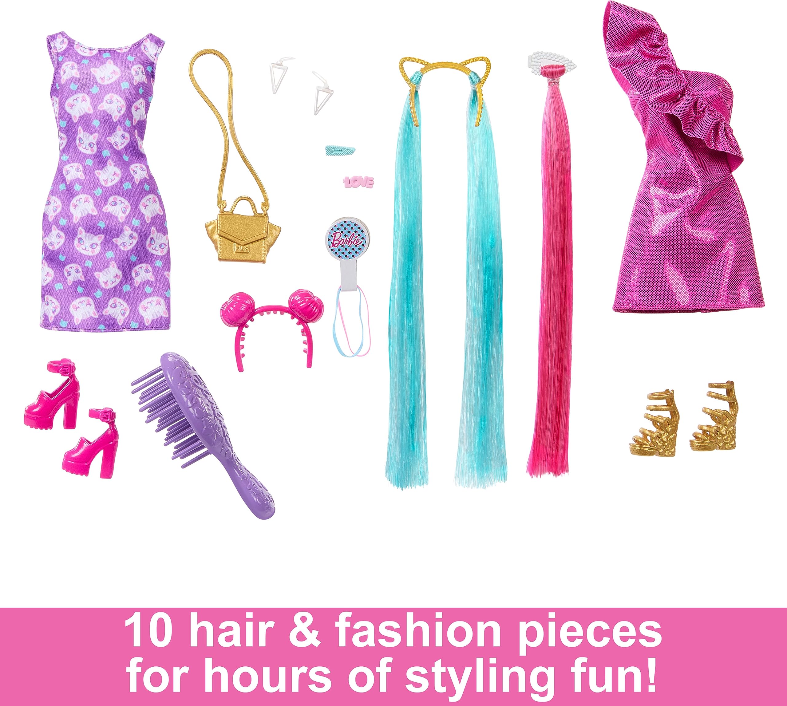 Foto 4 pulgar | Muñeca Barbie De Cabello Divertido Y Elegante Con Cabello Rubio Extralargo - Venta Internacional.