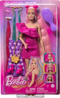 Foto 6 | Muñeca Barbie De Cabello Divertido Y Elegante Con Cabello Rubio Extralargo - Venta Internacional.