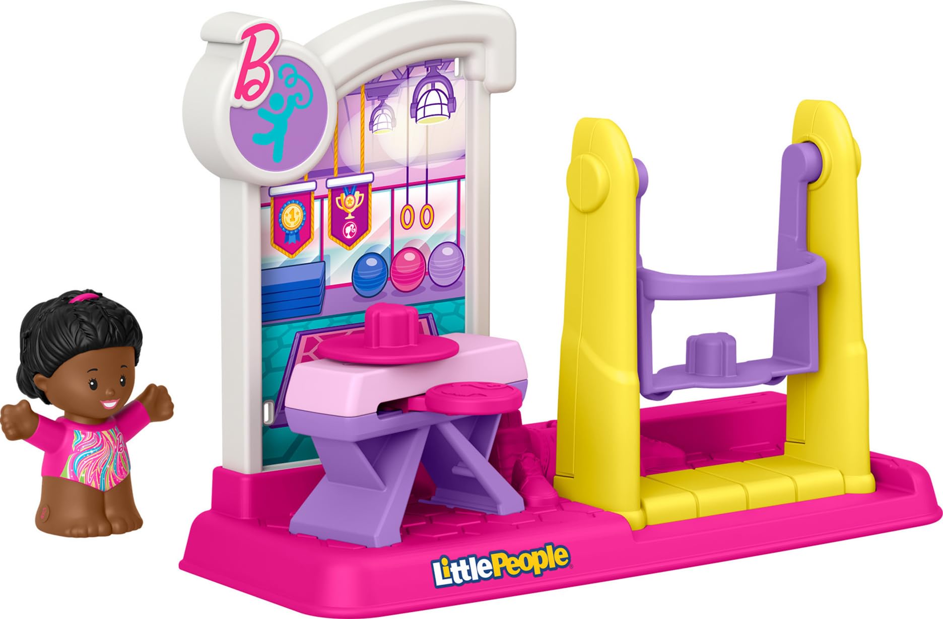Foto 2 pulgar | Set De Gimnasta Barbie De Juguete Fisher-price Little People Para Niños Pequeños - Venta Internacional.