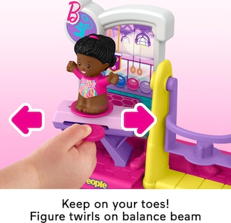 Foto 3 | Set De Gimnasta Barbie De Juguete Fisher-price Little People Para Niños Pequeños - Venta Internacional.