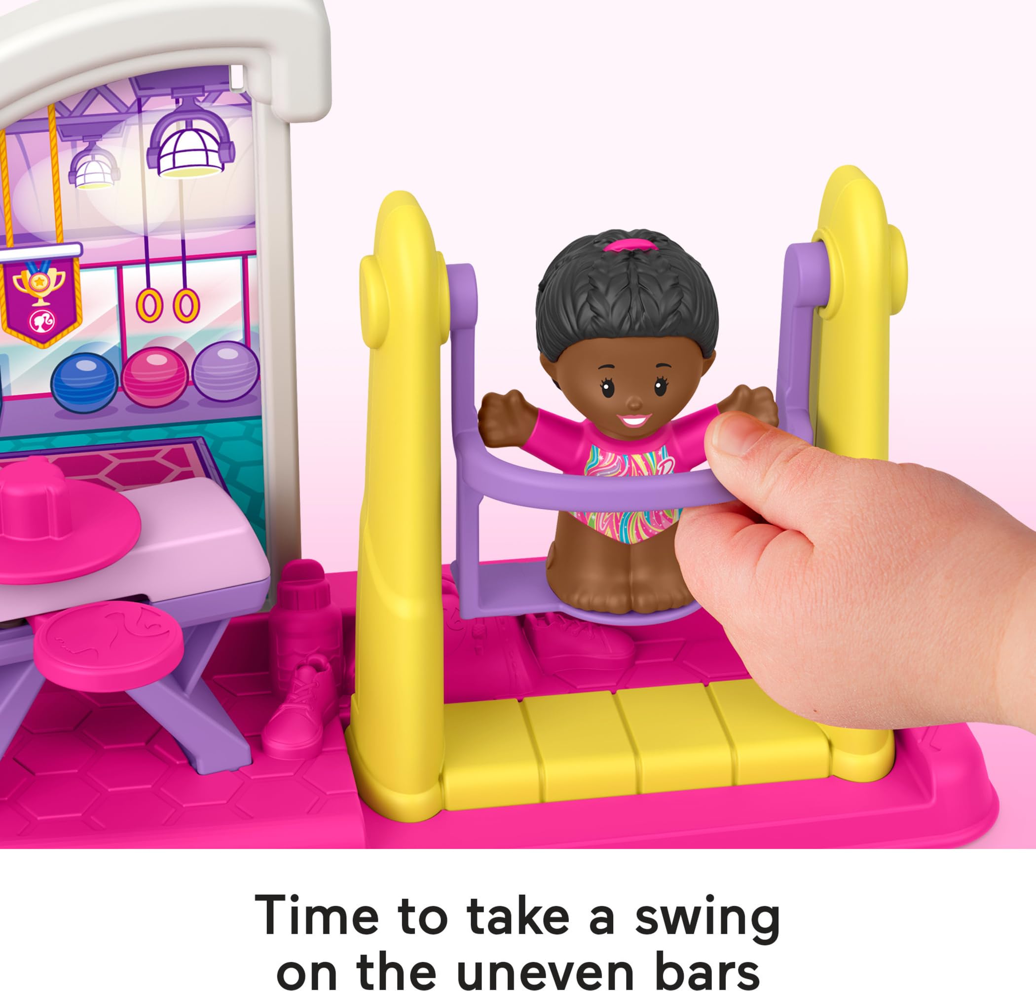 Foto 5 pulgar | Set De Gimnasta Barbie De Juguete Fisher-price Little People Para Niños Pequeños - Venta Internacional.