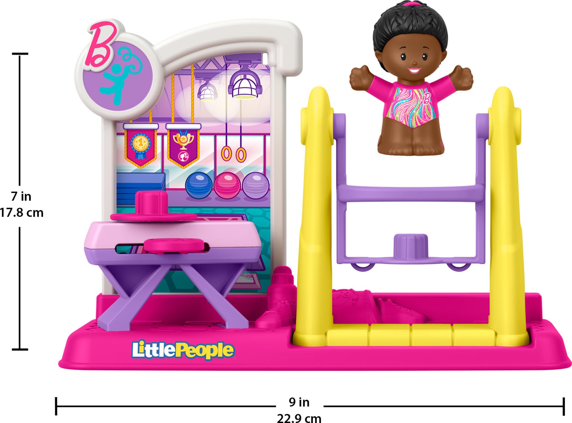 Foto 6 pulgar | Set De Gimnasta Barbie De Juguete Fisher-price Little People Para Niños Pequeños - Venta Internacional.