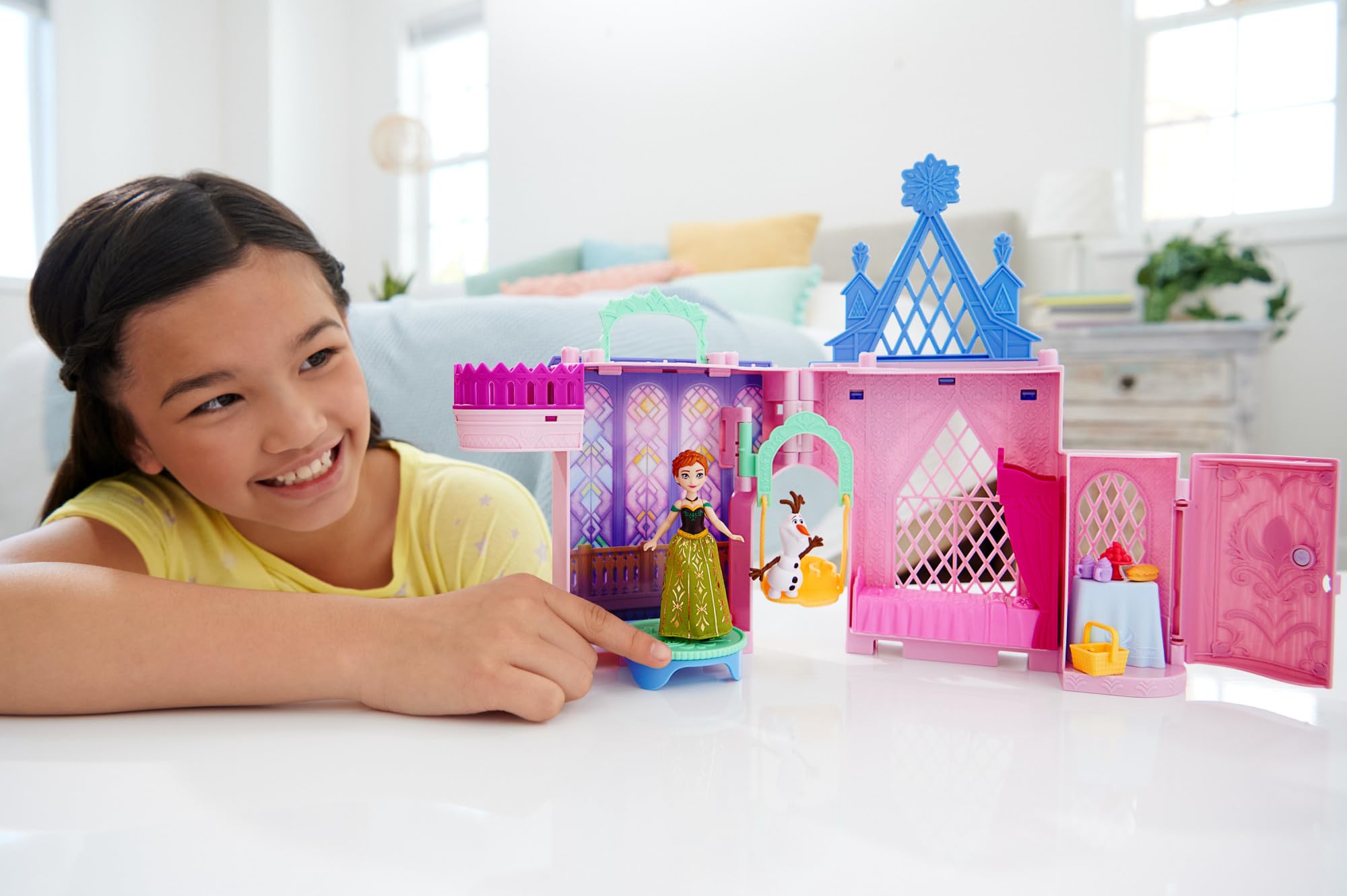 Foto 3 pulgar | Casa De Muñecas Mattel Disney Frozen Anna Castle Con Muñeca Pequeña - Venta Internacional.