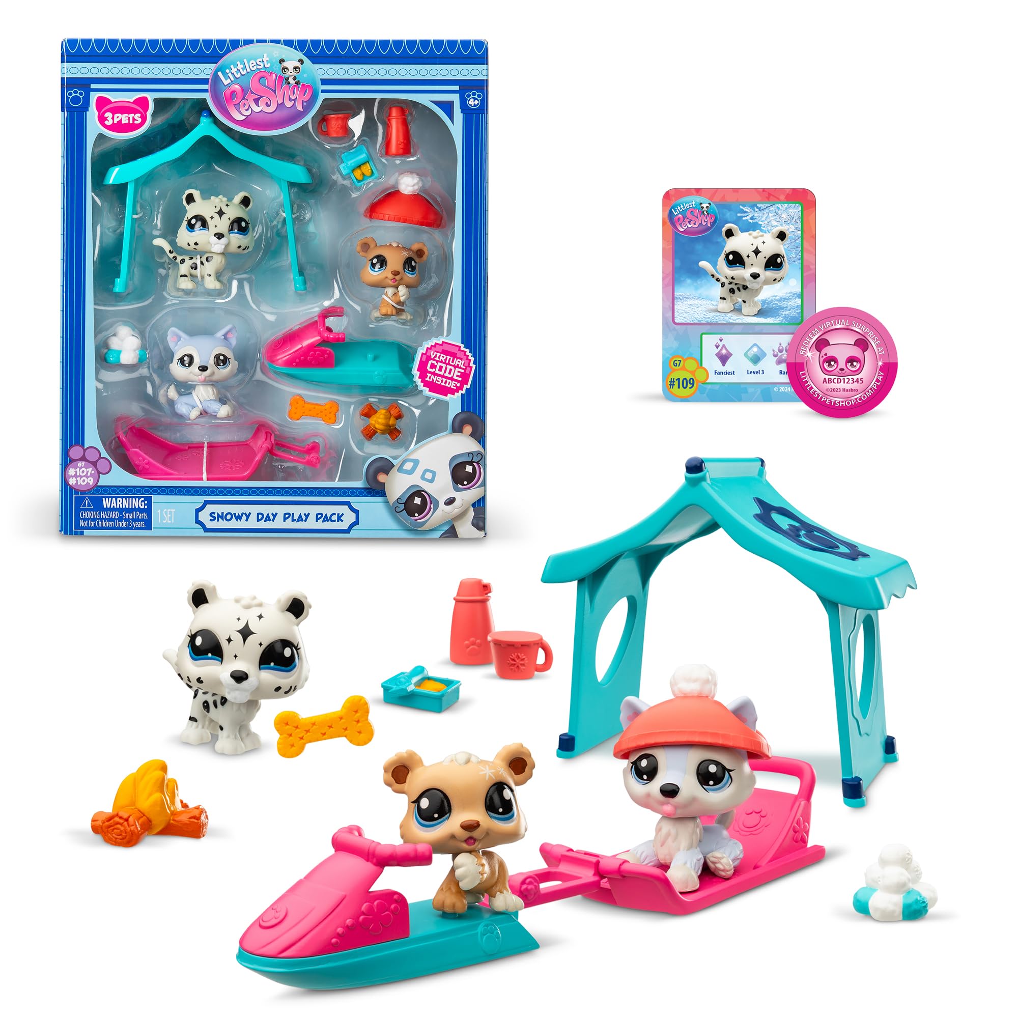 Foto 2 pulgar | Pack De Juego Littlest Pet Shop Snowy Day Lps Gen 7 Con Figuras - Venta Internacional.