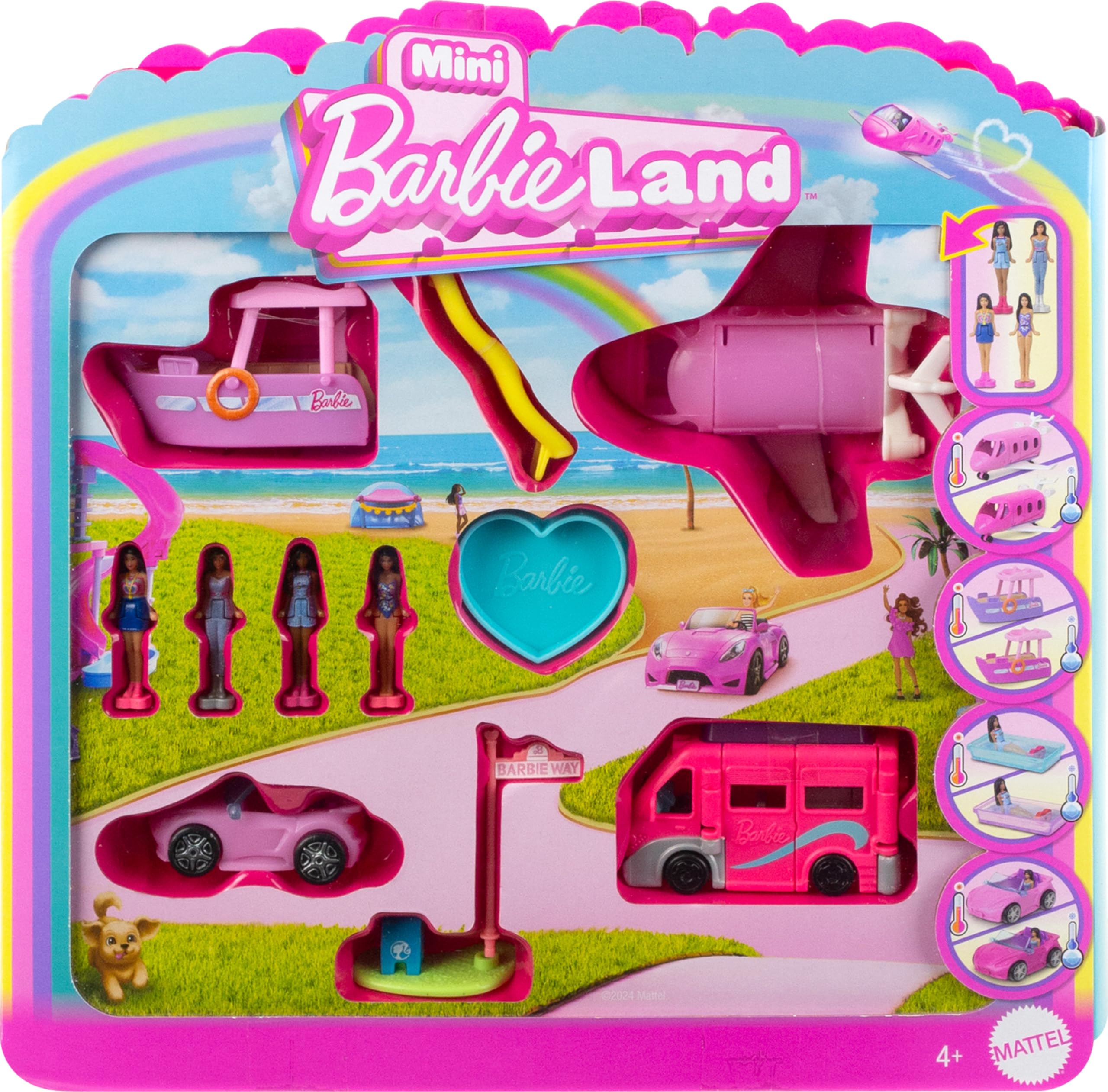 Foto 2 pulgar | Set De Juguetes Barbie Mini Barbieland Con 4 Minimuñecas Y 4 Vehículos - Venta Internacional.