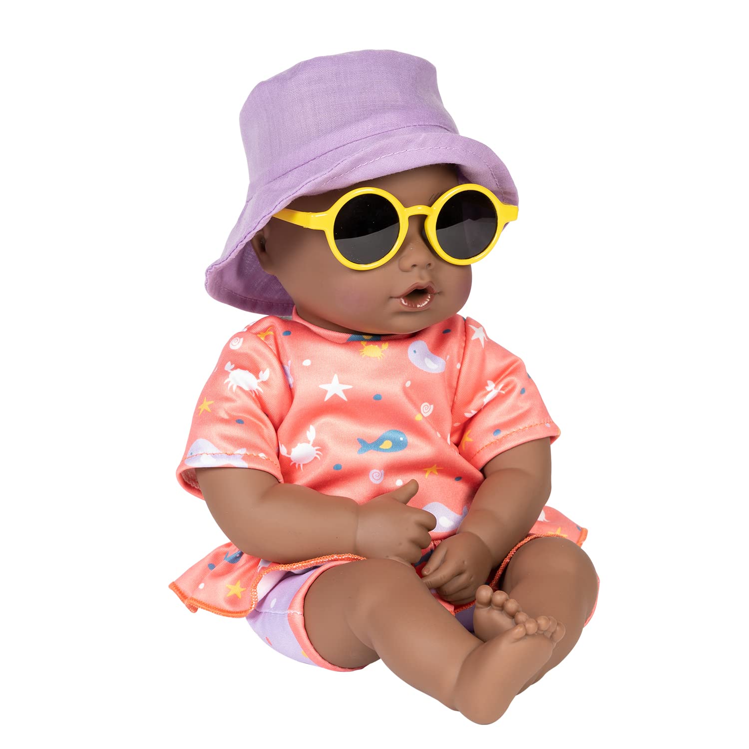 Foto 2 pulgar | Muñeca Adora Beach Baby Afroamericana Con Pecas De 33 Cm - Venta Internacional.